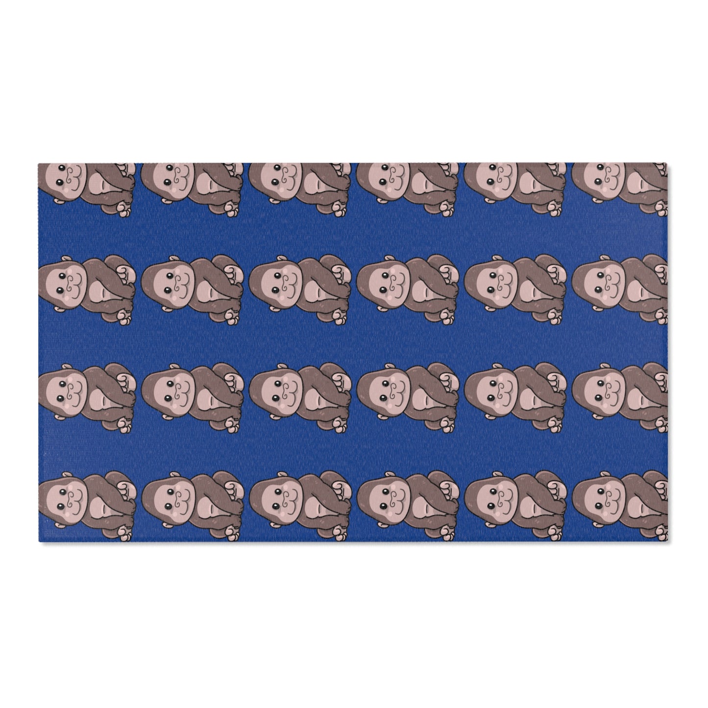 Cute Cartoon Monkey Area Rug, Fun Kid's Room Decor