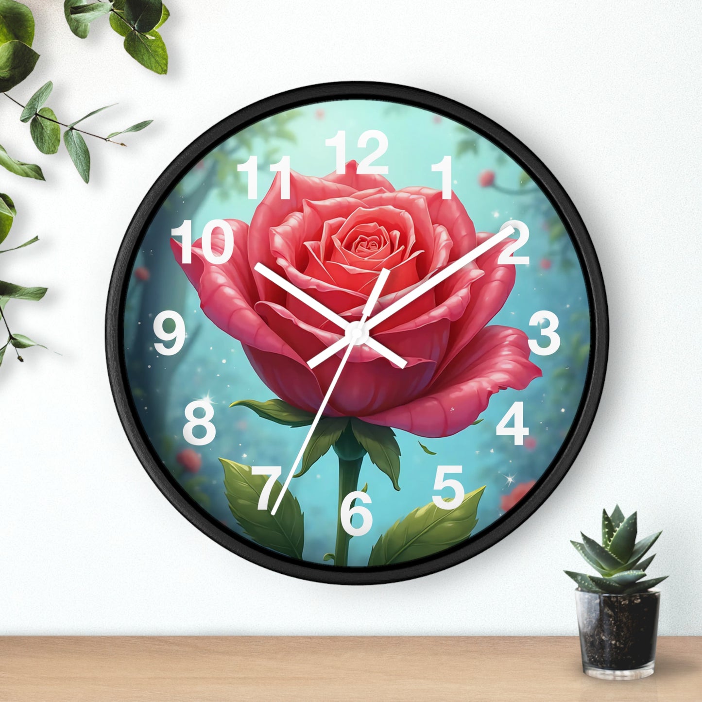 Floral Rose Wall Clock - Elegant Home Decor, Unique Gift for Garden Lovers, Timeless Decoration for Living Room, Birthday, Wedding, [...]