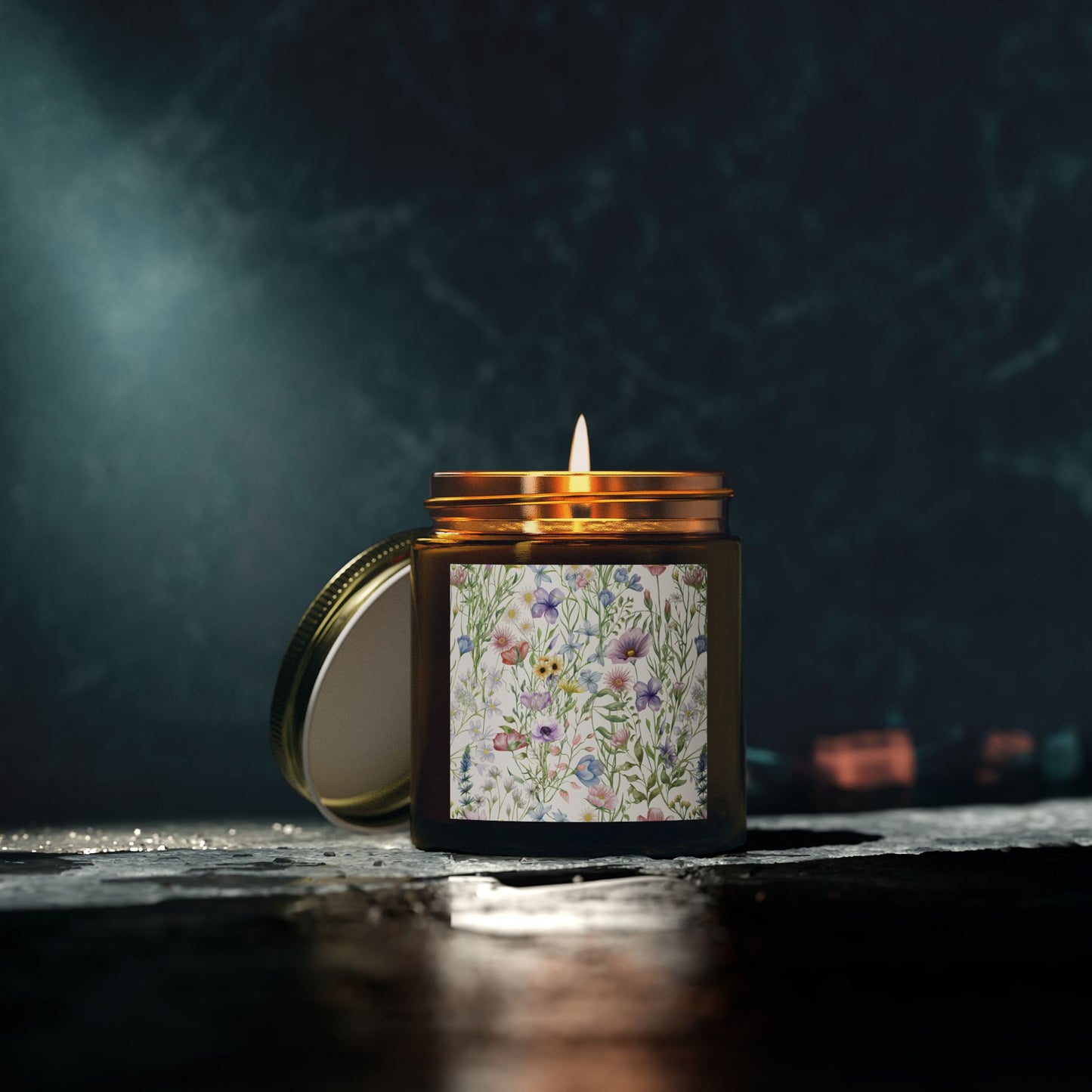 Scented Candles, Coconut Apricot Wax (4oz, 9oz) - Wildflowers