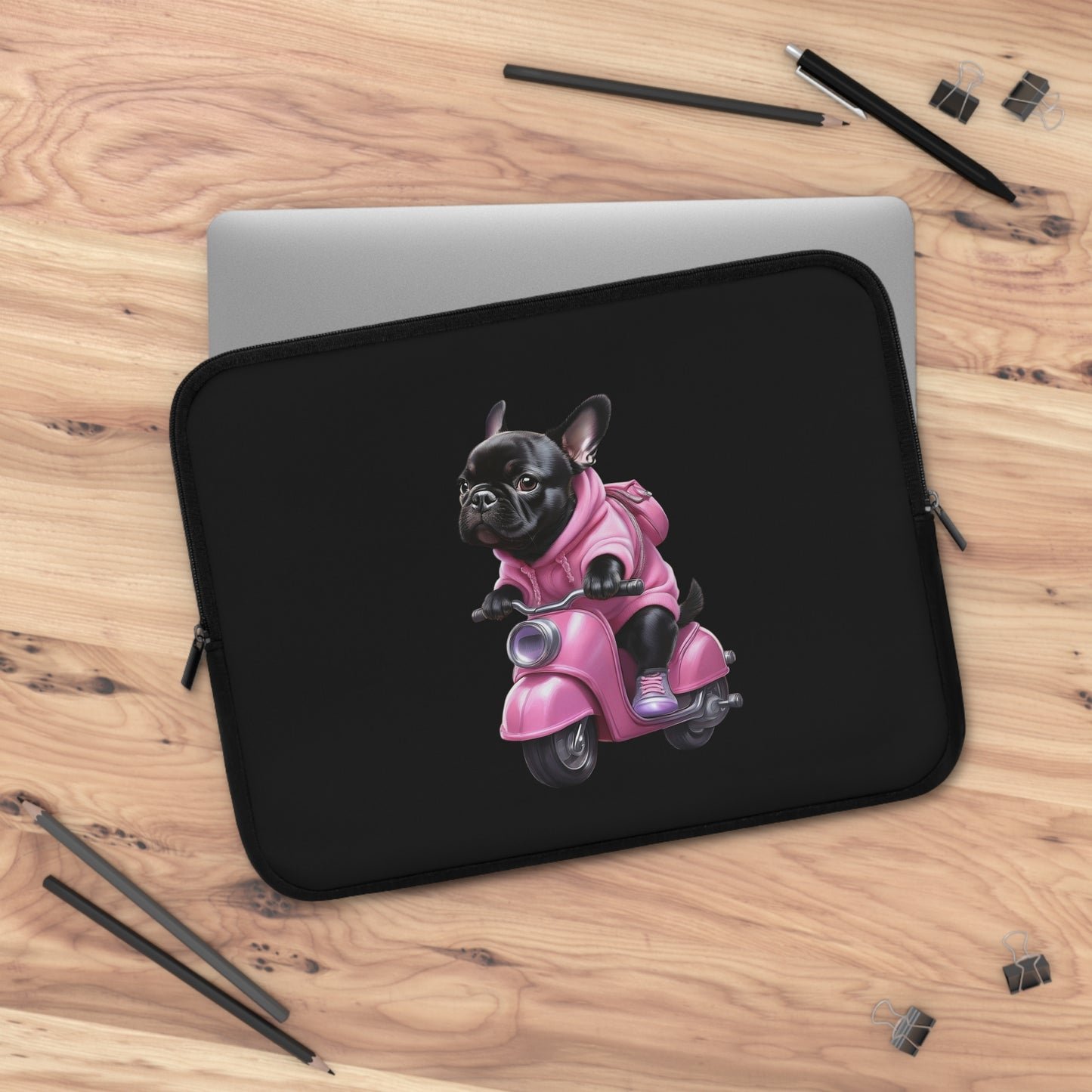 Cute French Bulldog Laptop Sleeve, Unique Pet Lover Gift, Tech Accessories, Dog Themed Sleeve, Birthday Present, Stylish Protection