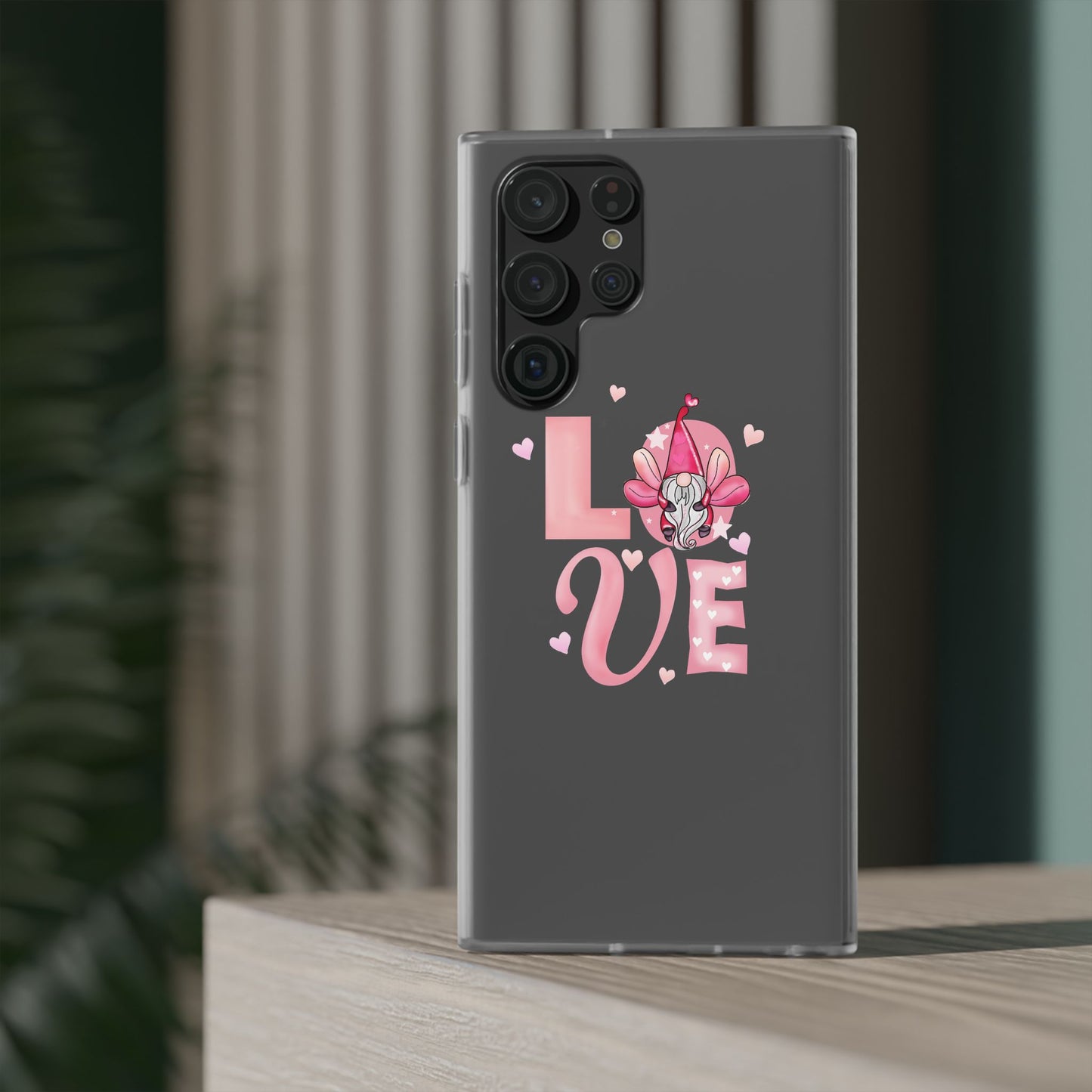 Love Gnome Phone Case — Cute Pink Valentine Flexi Case