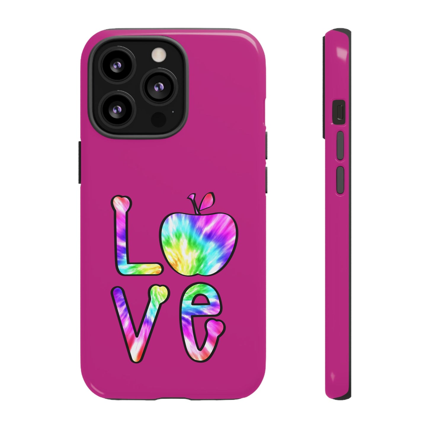 Colorful Love Phone Case, Tough Cases for iPhone, Cute Phone Accessory, Gift for Her, Summer Vibe Phone Cover