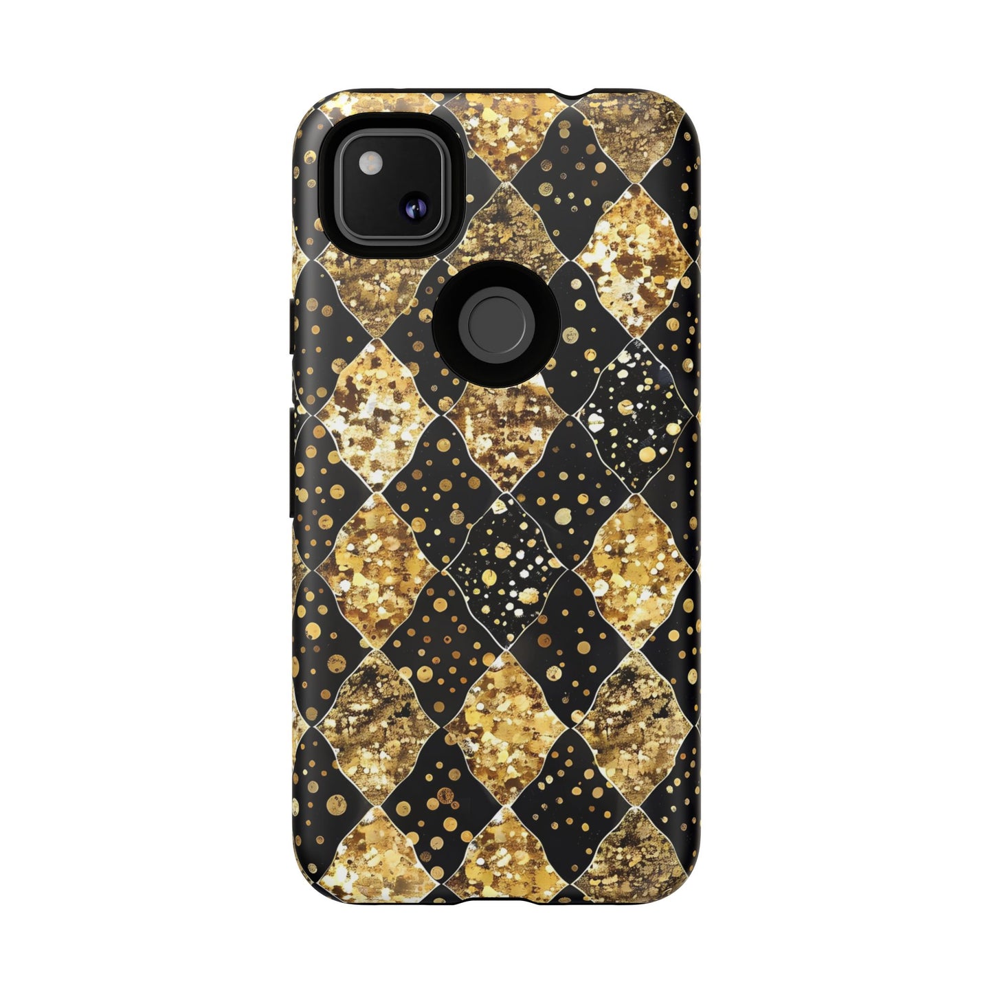 Elegant Gold & Black Phone Case for Tough Protection