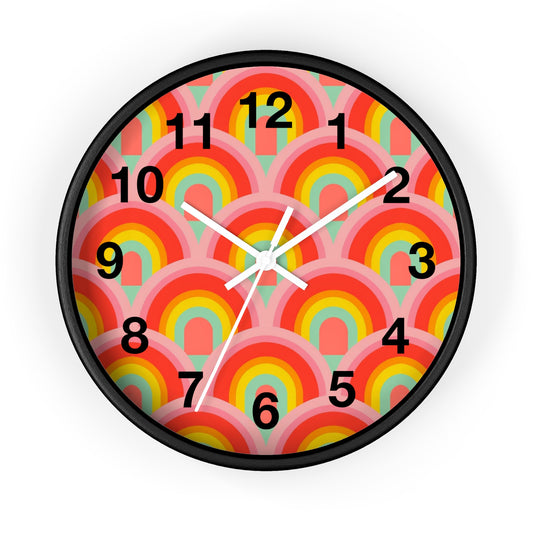 Vibrant rainbow  Wall Clock
