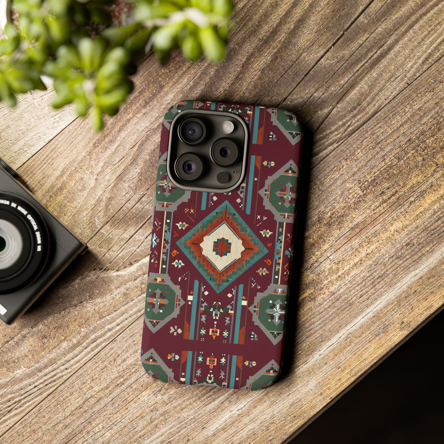 Tribal Pattern Phone Case - Boho Chic, Tough Durable Cover, Stylish Tech Accessory, Gift for Him/Her, Festival Essentials
