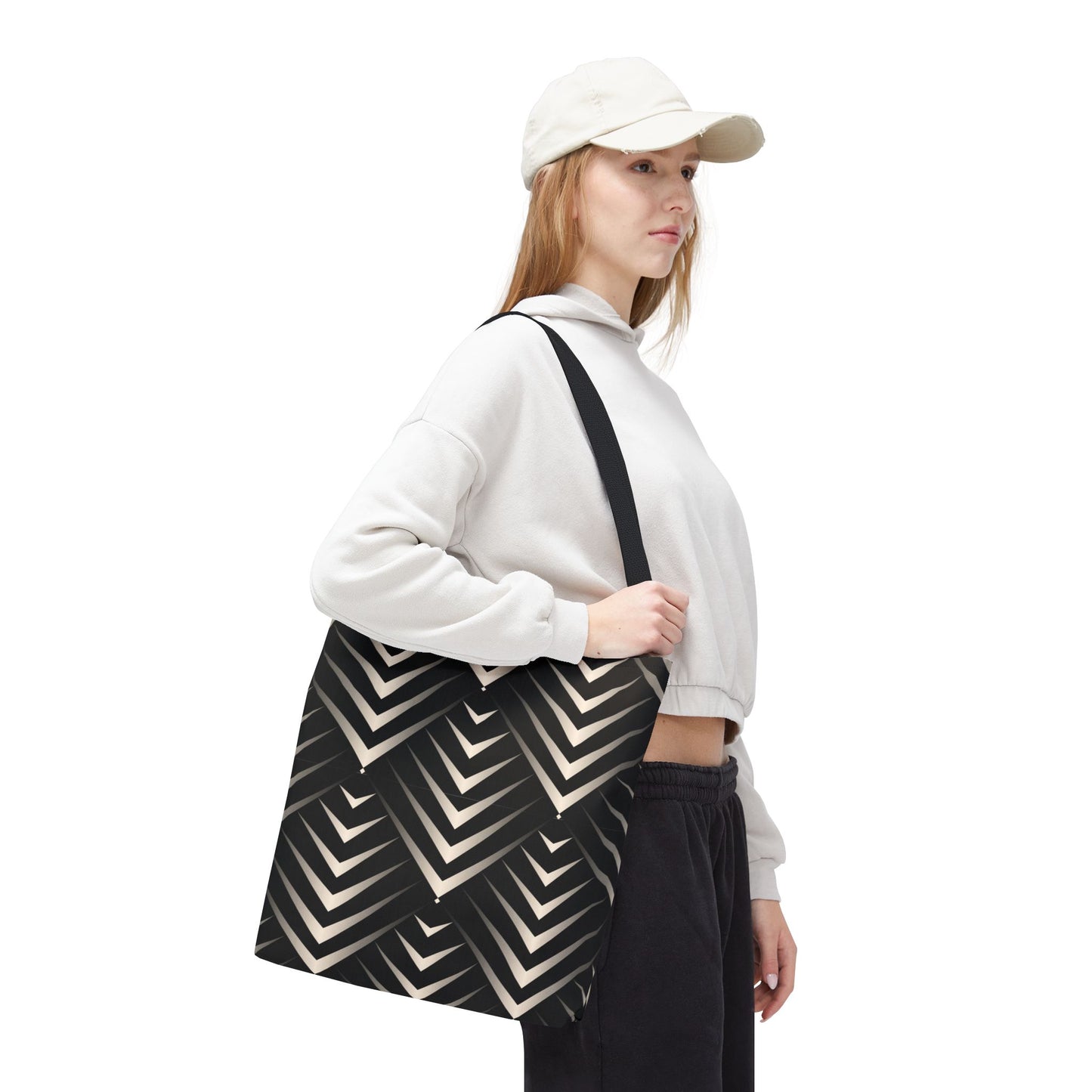 Chic Geometric Tote Bag, Stylish Everyday Bag, Reusable Shopping Tote, Eco-Friendly Gift, Fashion Accessory for All Occasions