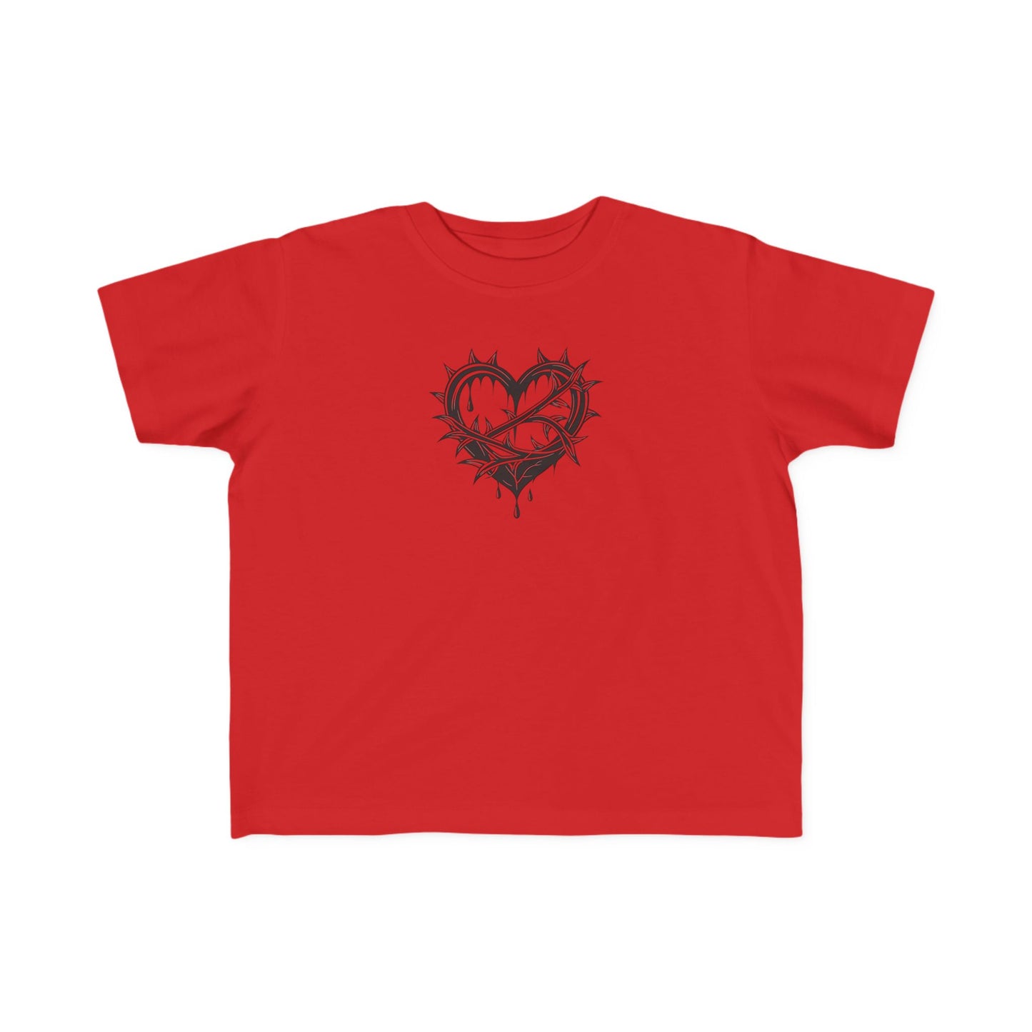 Toddler's Heart & Thorn Tee, Cute Kids T-Shirt, Children's Graphic Shirt, Gift for Toddlers, Cool Summer Outfit