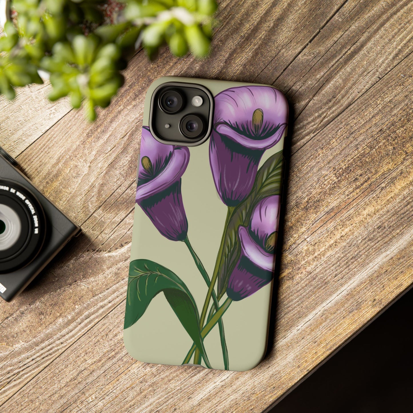 Floral Phone Case - Tough Cases, Purple Flower Design, Cell Phone Accessories, Gift for Her, Nature Lover Essentials