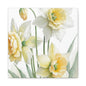 Matte Canvas, Stretched, 1.25" beautiful flowers white and yellow.