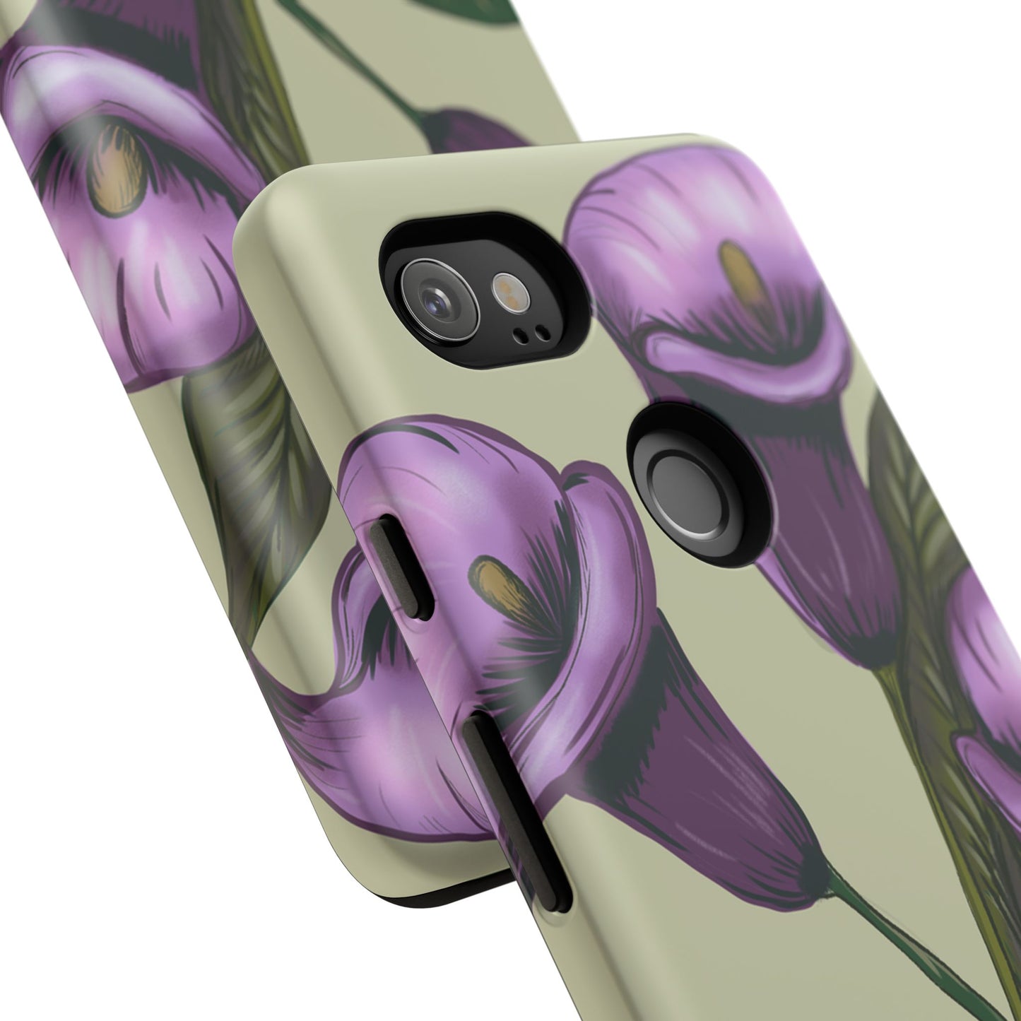 Floral Phone Case - Tough Cases, Purple Flower Design, Cell Phone Accessories, Gift for Her, Nature Lover Essentials