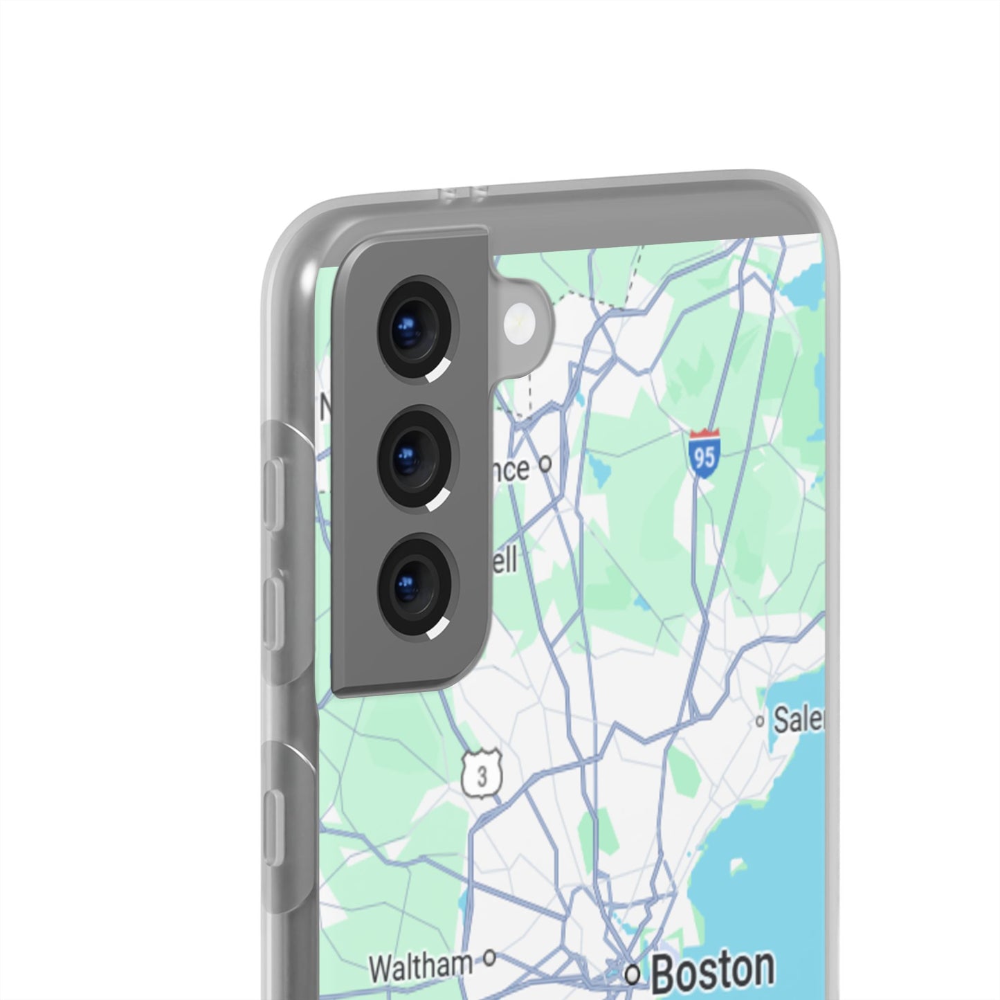 Boston Map Flexi Case for iPhone, Custom Location Phone Case, Unique Gift, Boston Heart Design, Travel Lover Accessory