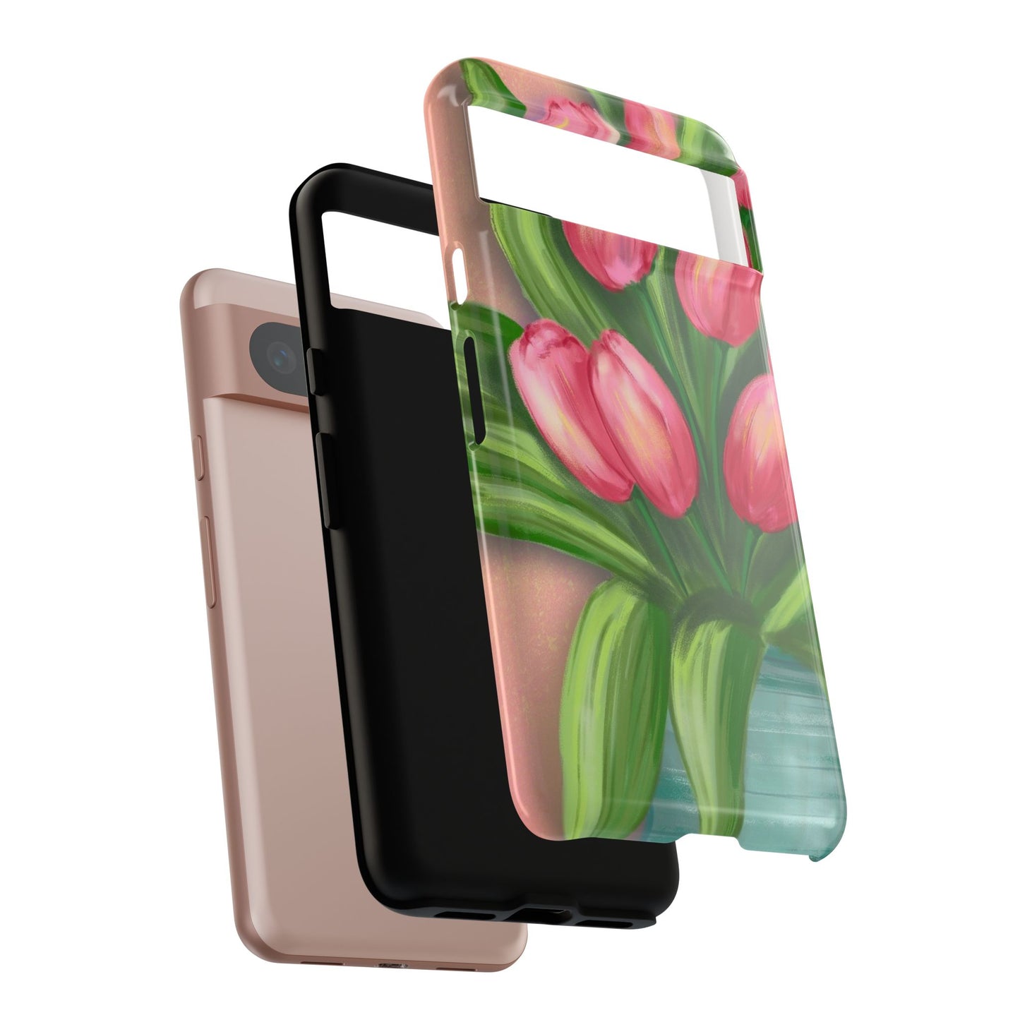 Floral Phone Case with Vibrant Tulips - Tough Cases for Garden Lovers, Spring Gifts, Nature Enthusiasts, Unique Gadget Accessories, [...]