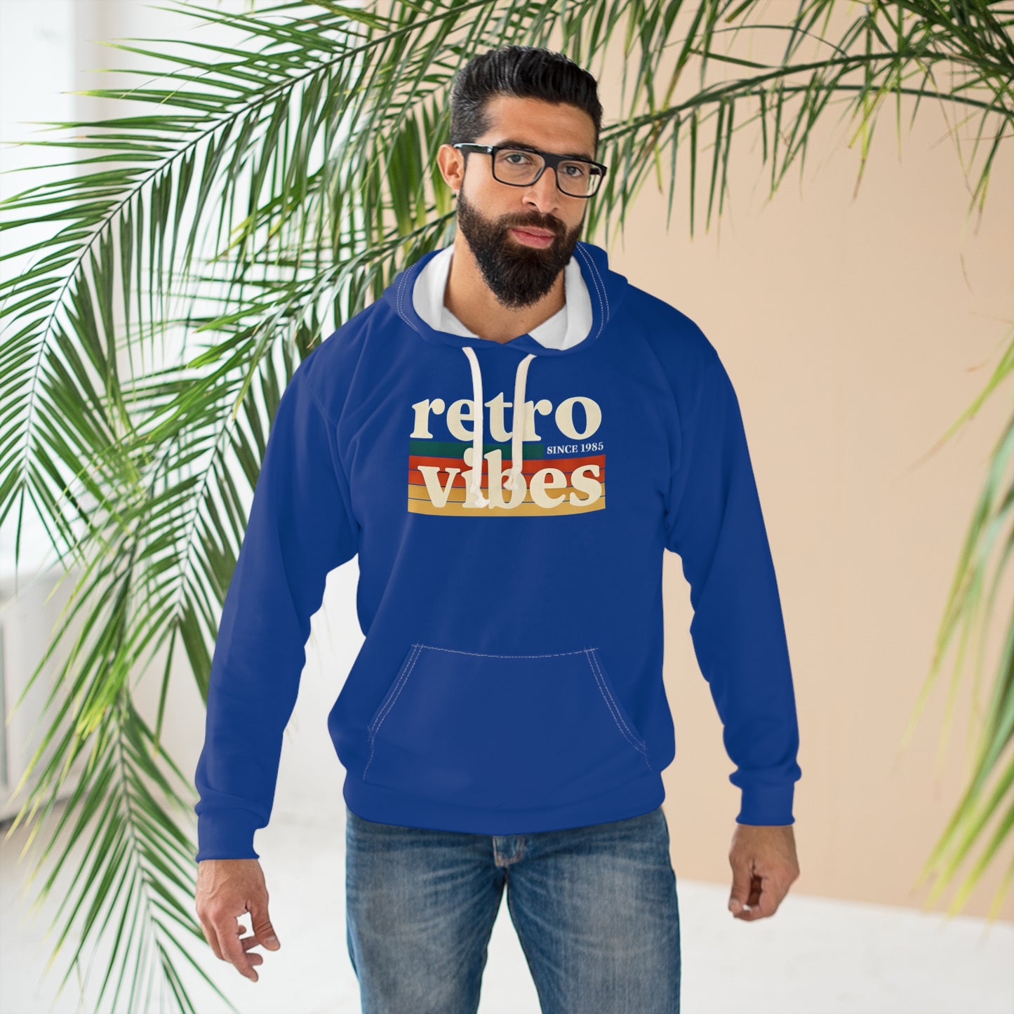 Retro Vibes Unisex Pullover Hoodie | Cozy Casual Wear, Trendy Gift for Friends, Chill Days, Music Festivals, Retro Style
