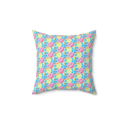 Colorful Floral Decorative Pillow