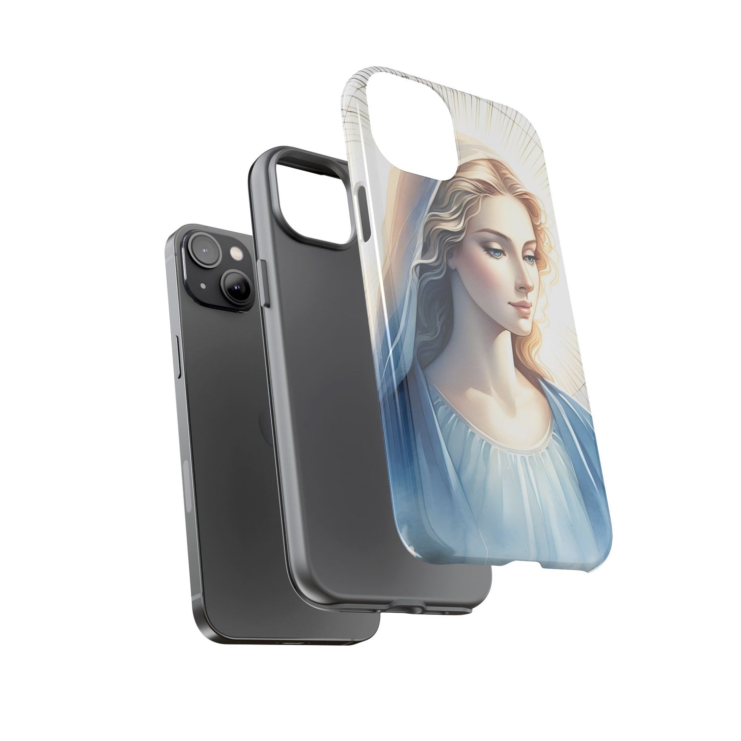 Beautiful Mary Phone Case, Tough Phone Case, Inspirational Tech Accessory, Gift for Her, Religious Phone Cover