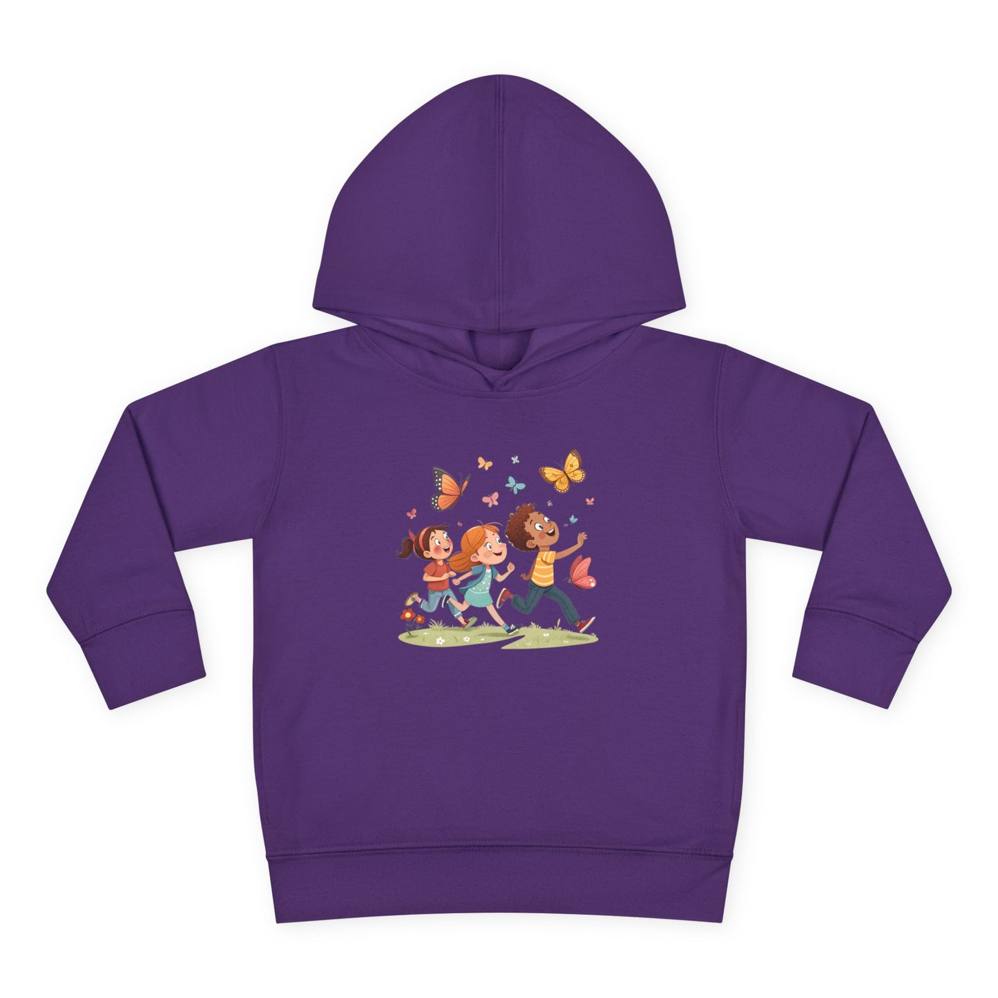 Butterfly Adventure Toddler Pullover Hoodie | Cute Kids Apparel, Fleece Hoodie, Toddler Gift, Outdoor Playwear, Spring Fashion
