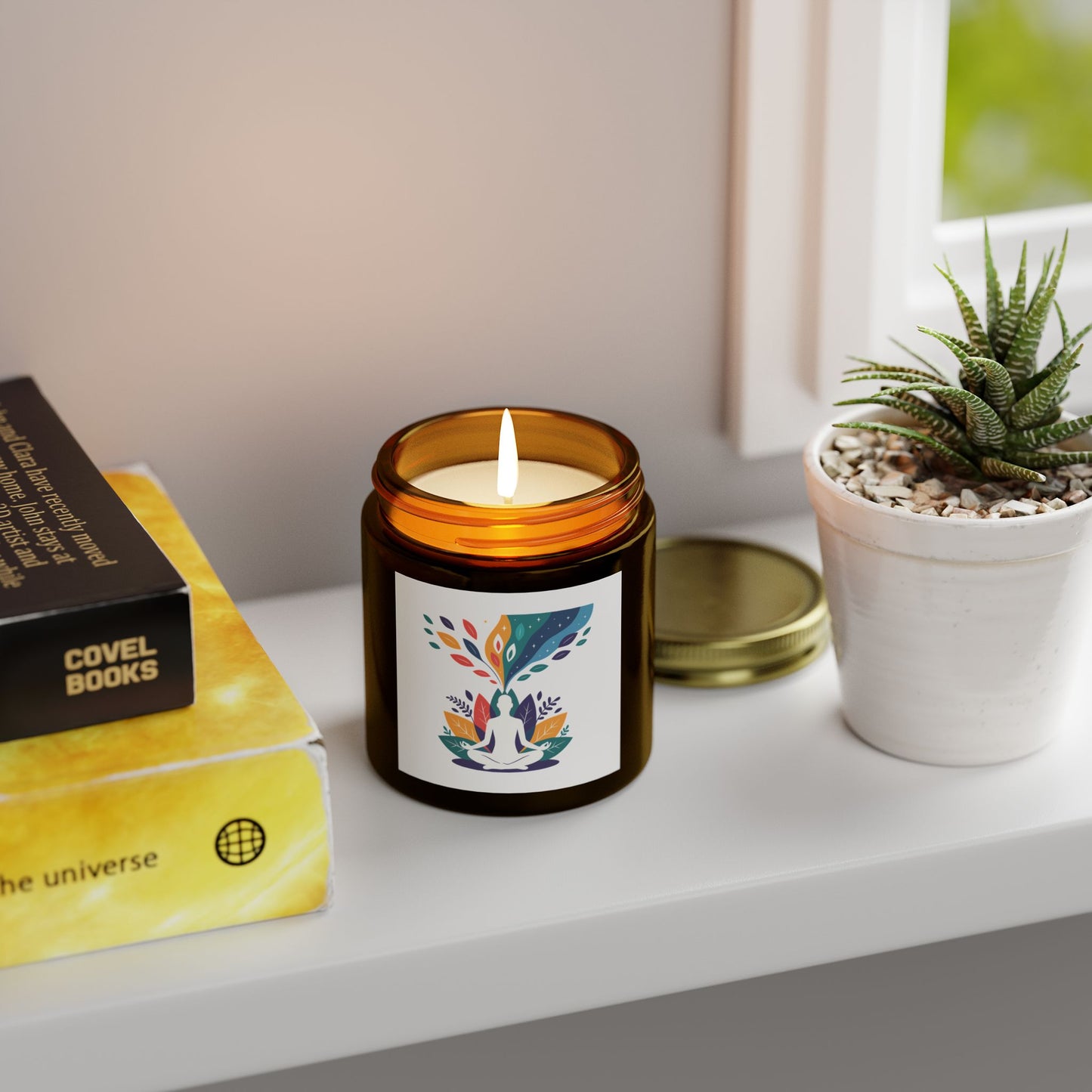 Serene Scented Candles, Relaxing Aromatherapy for Meditation, Home Décor, or Gifts, Coconut Apricot Wax