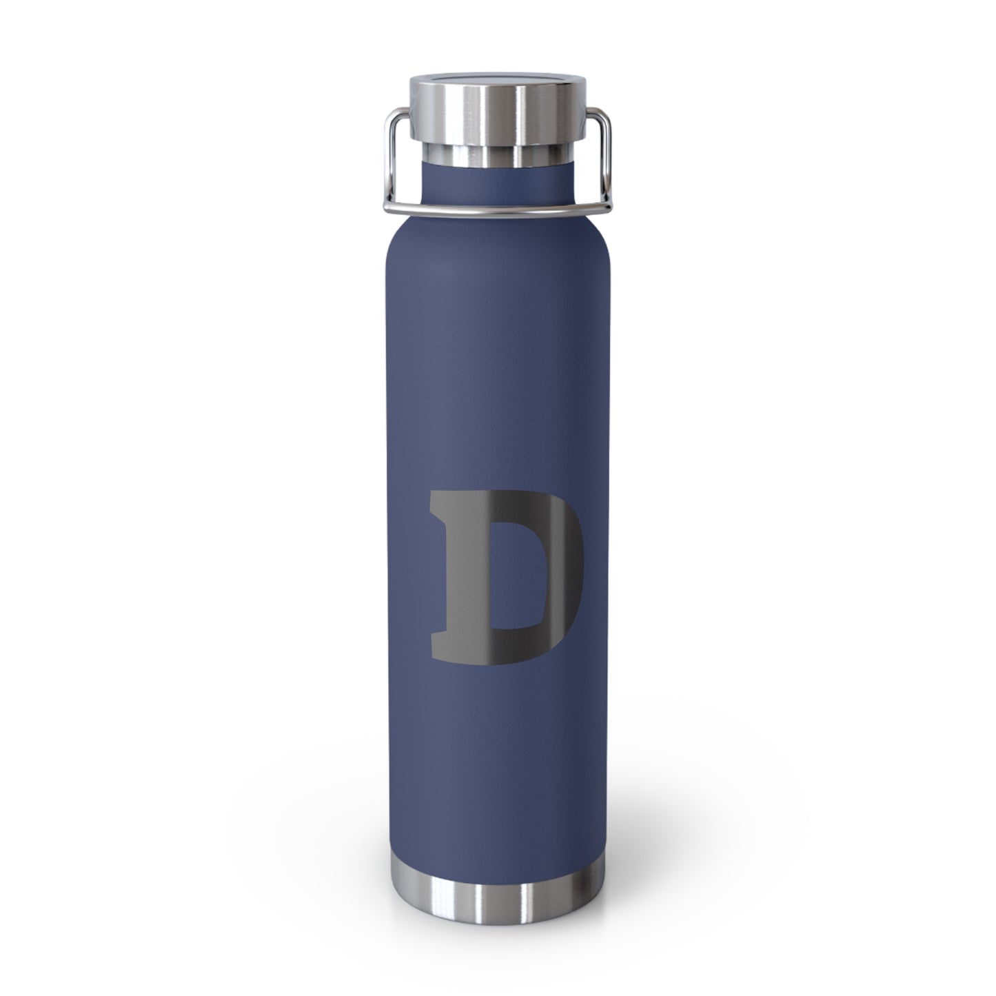 Personalized Copper Insulated Water Bottle, 22oz - "D" Custom Monogram, Travel Mug, Fitness Bottle, Hydration Gift, Eco-Friendly