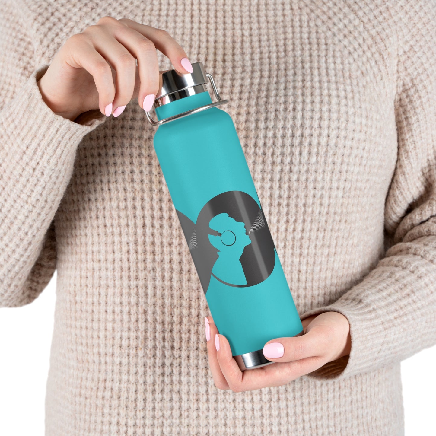 Stylish Copper Insulated Water Bottle for On-the-Go Hydration | Fitness, Travel, Eco-Friendly Gift, Unique Design, 22oz