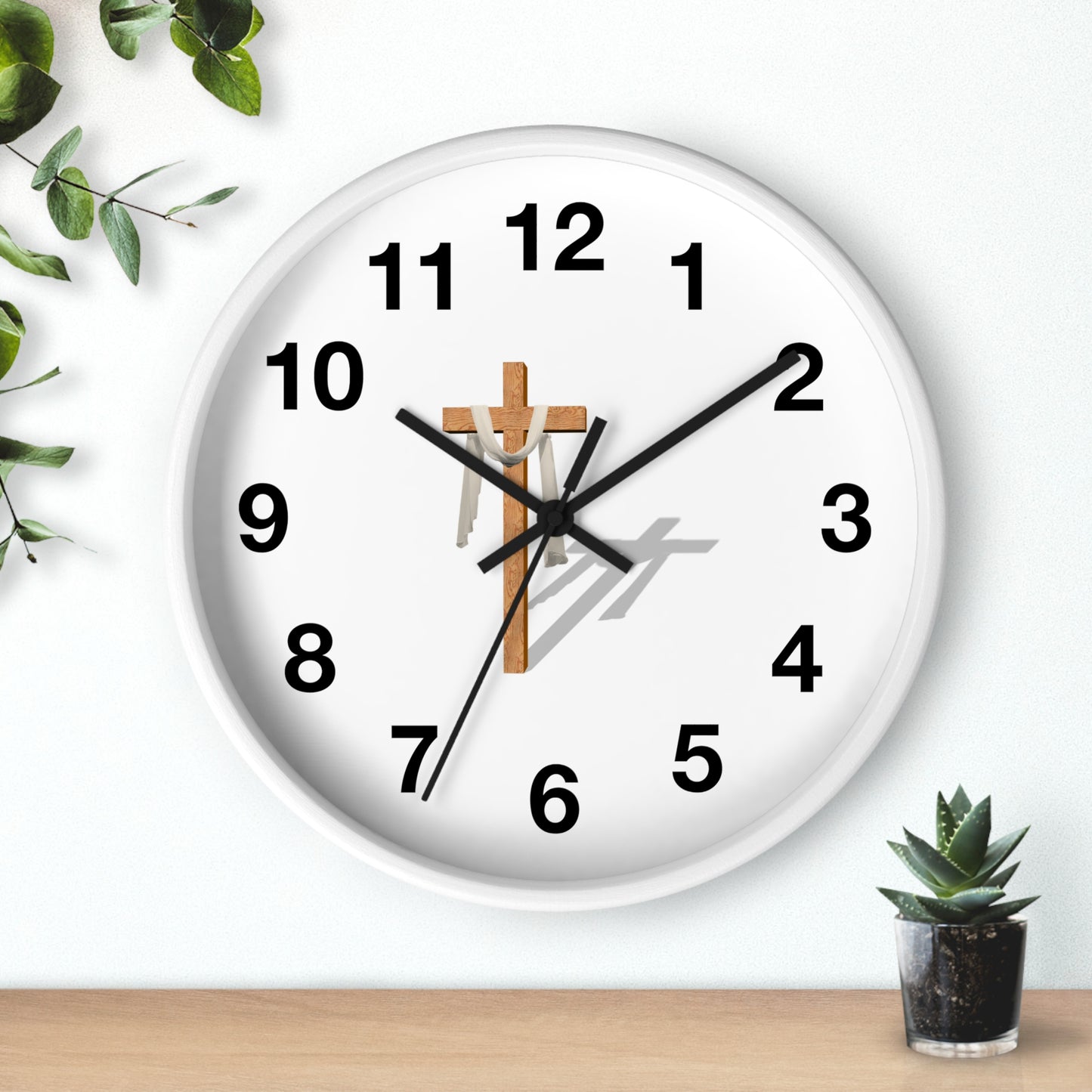 Faith-Inspired Wall Clock for Home Decor, Christian Gift, Religious Wall Art, Inspirational Timepiece, Perfect for Holidays and Celebrations