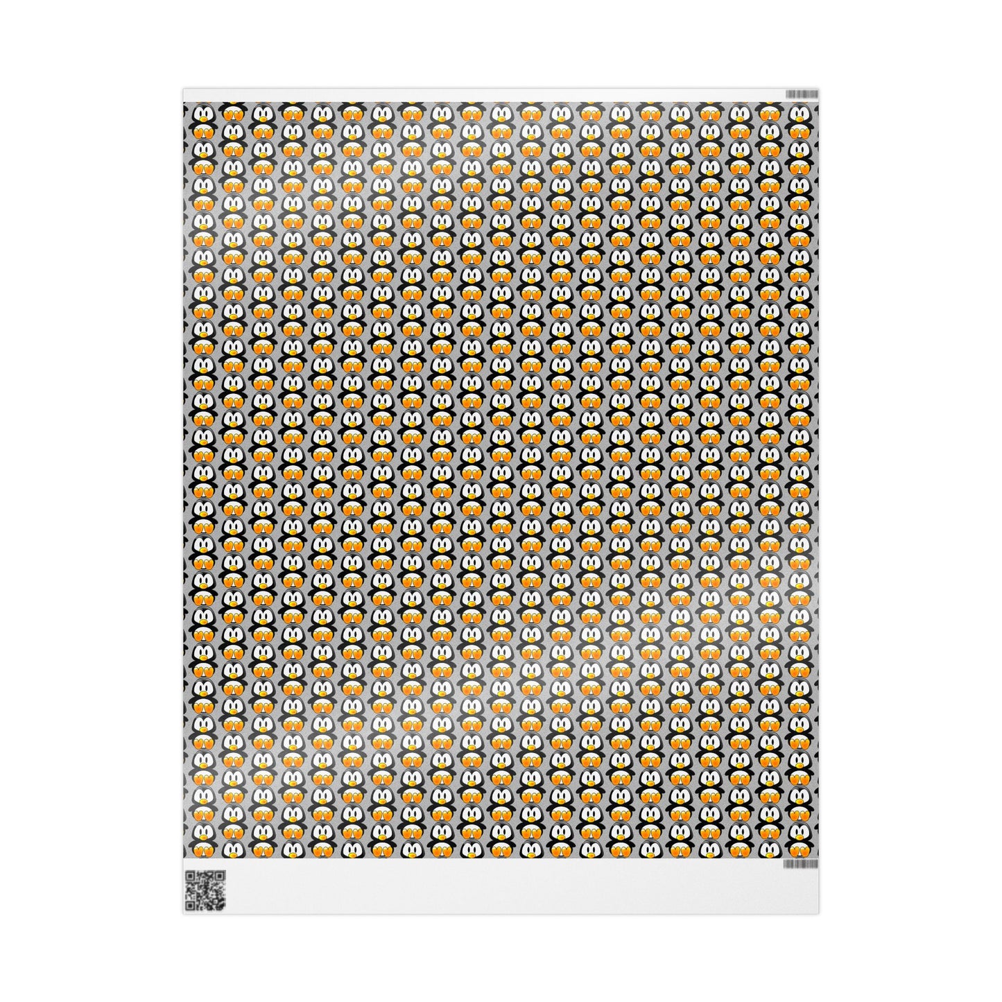 Wrapping Paper — Retro Floral Black & Orange Pattern Roll