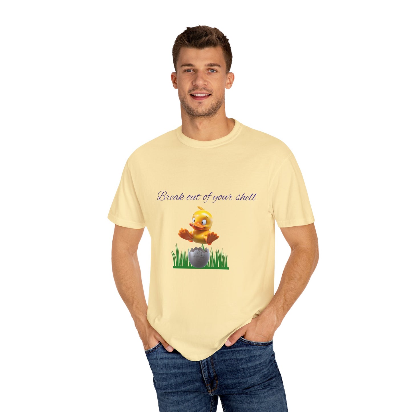 Egg-citing Garment-Dyed T-shirt: Perfect for Easter, Spring Celebrations