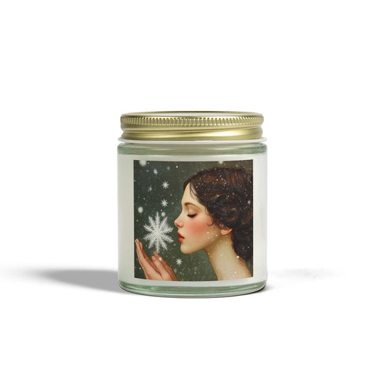 Coconut Apricot Scented Candle, Limited Edition Winter Candle, Decorative Home Fragrance, Gift for Her, Cozy Holiday Decor