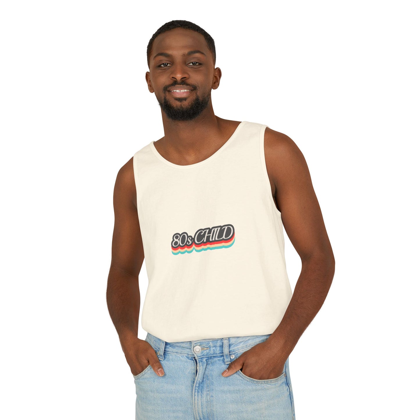 80s Child Unisex Tank Top | Retro Summer Wear, Vintage Style Shirt, Gift for 80s Lovers, Bohemian Fashion, Nostalgic Apparel