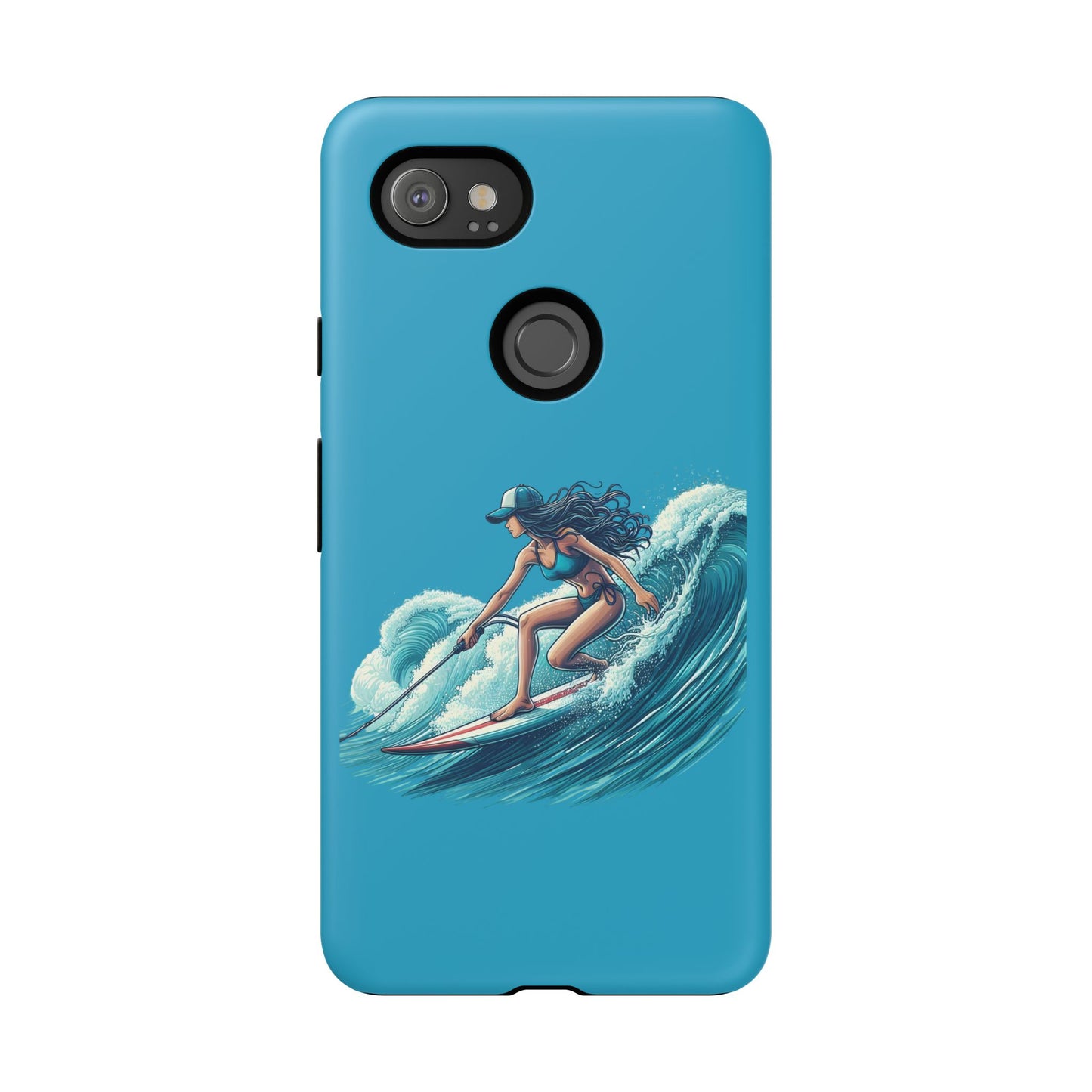 Surfing Phone Case, Coastal Vibes Phone Cover, Tough Cases for Beach Lovers, Ocean Art Phone Accessories, Summer Gift Idea