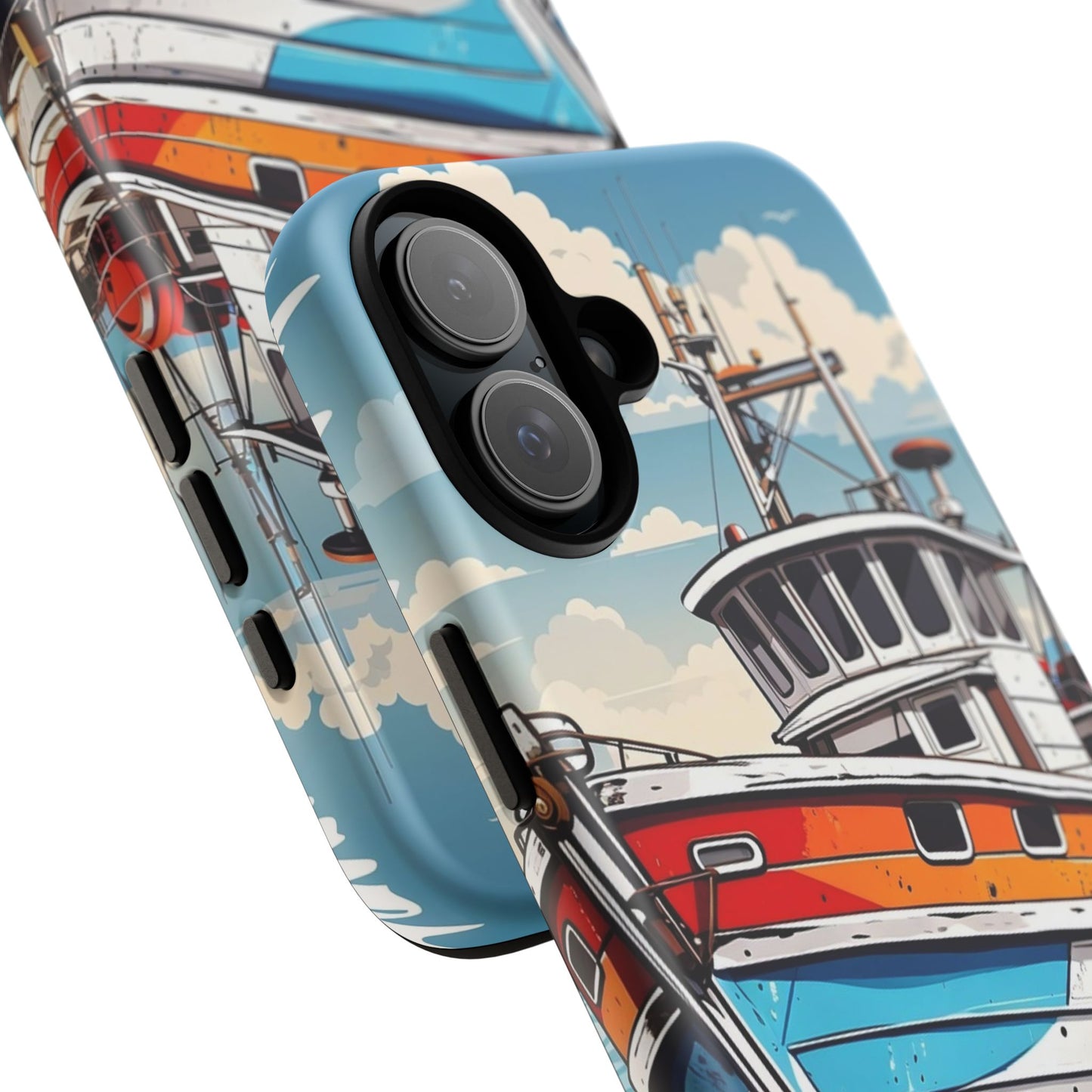 Colorful Fishing Boat Phone Case | Nautical Gift, Marine Design, Coastal Aesthetic, Summer Vibes, Sea Lover's Accessory