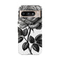 Elegant Floral Phone Case - Tough Cases, Black Rose Design, Floral Phone Cover, Stylish Phone Accessory, Gift for Her, Mother's Day