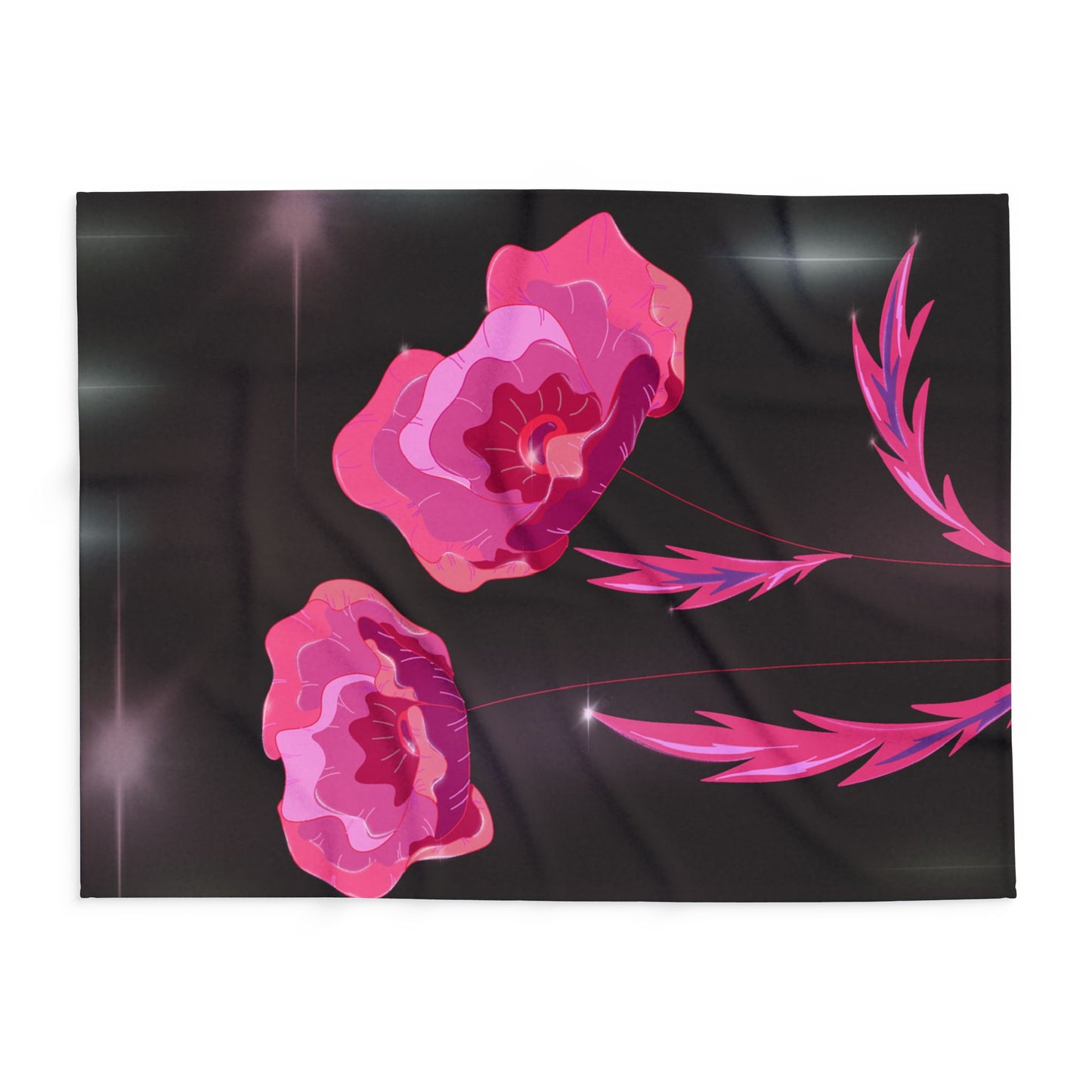 Vibrant Floral Arctic Fleece Blanket - Cozy Gift, Home Decor, Valentine's Day, Beach Blanket, Throw