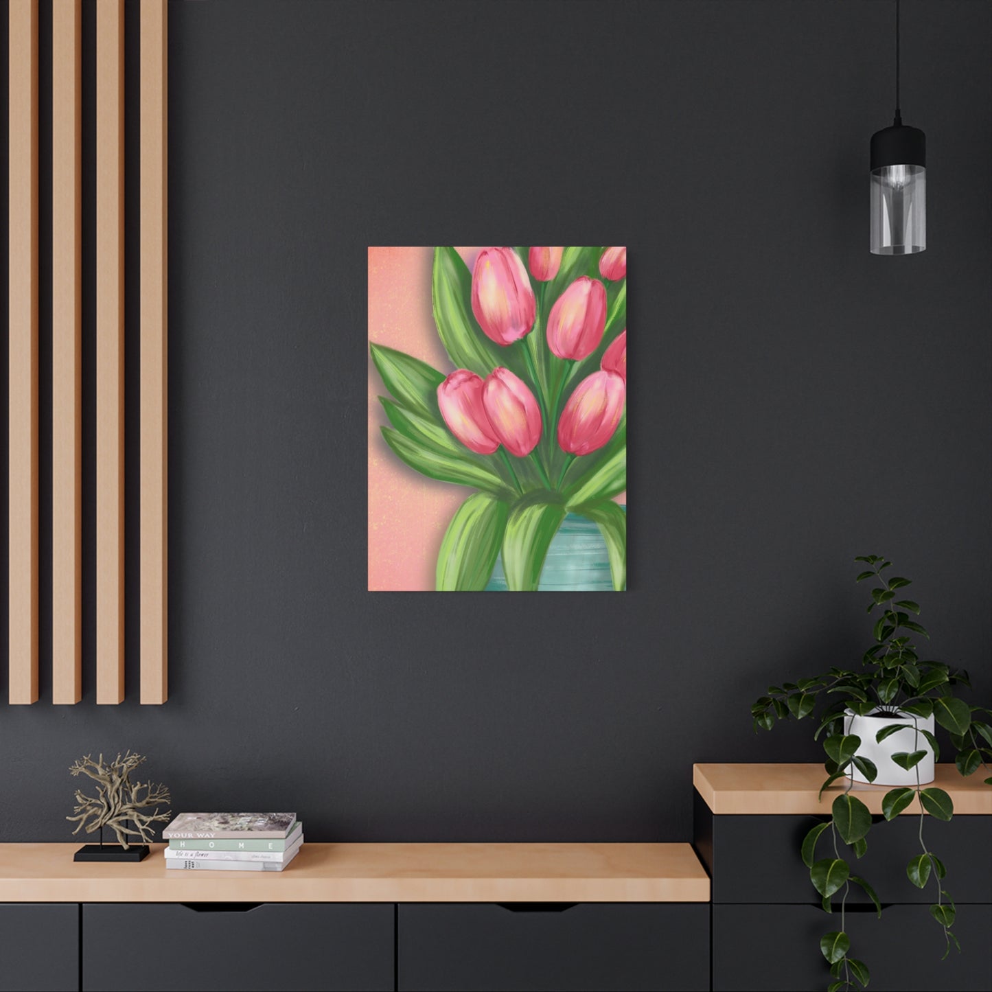 Matte Canvas, Stretched, 1.25" Tulips
