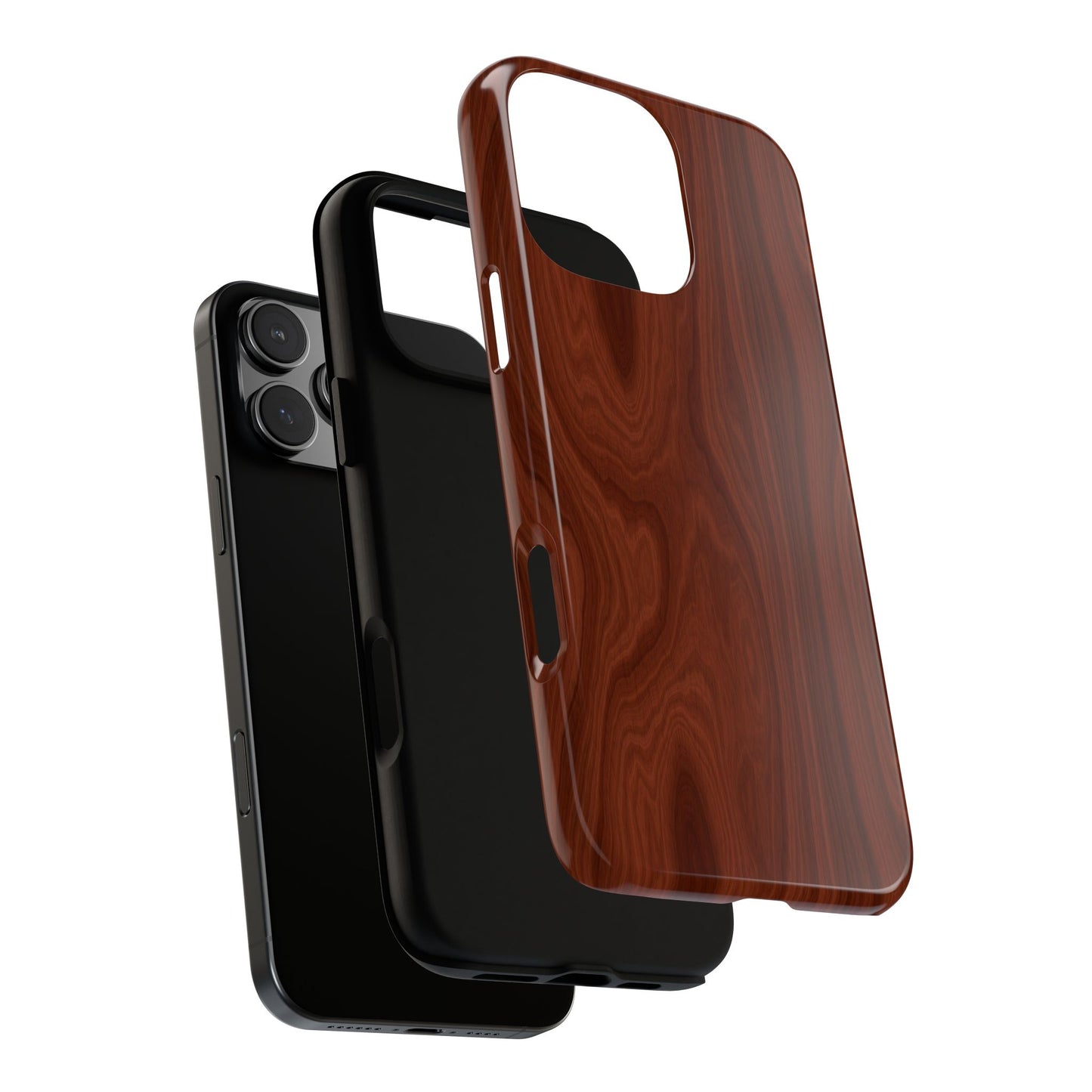 Wood Grain Phone Case, Stylish Tough Cases, Nature-Inspired Protective Cover, Unique Gifts for Him and Her, Eco-Friendly Tech Accessory