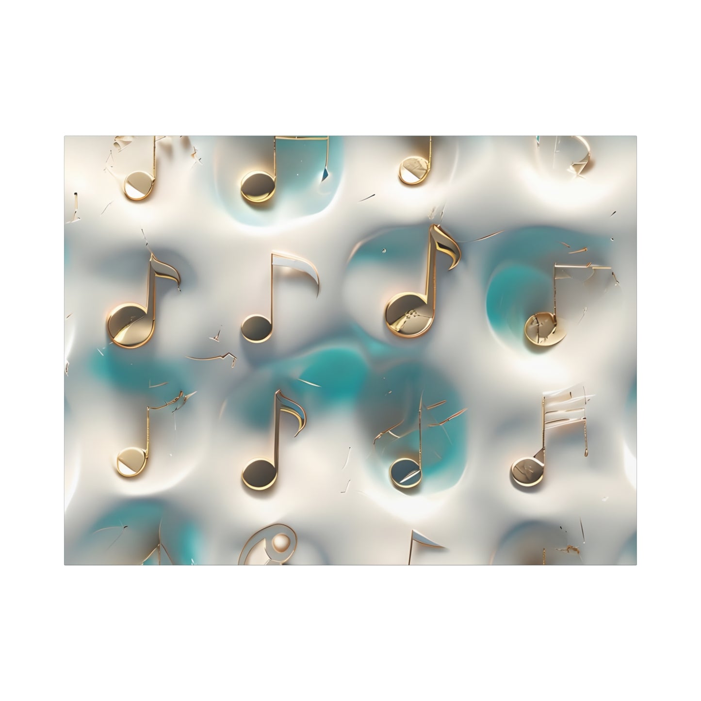 Musical Notes Wall Art Canvas, Elegant Home Decor, Perfect for Musicians, Music Lovers, Gifts for Music Teachers, Unique Art Piece