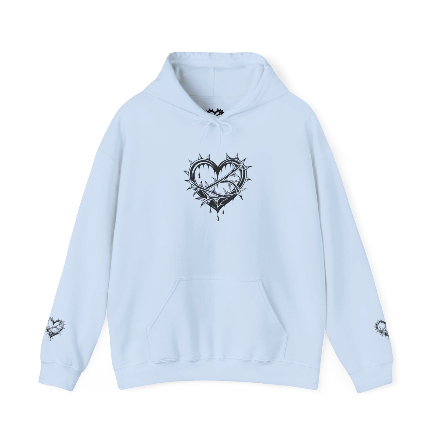 Chic Hooded Sweatshirt with Heart Design - Cozy Streetwear, Perfect Gift for Friends, Casual Style, Empowering Sayings, Unisex Fashion