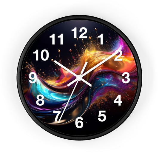 Vibrant Abstract Wall Clock, Colorful Home Decor, Modern Clock for Living Room, Unique Gift for Art Lovers, Bold Design for Any Room