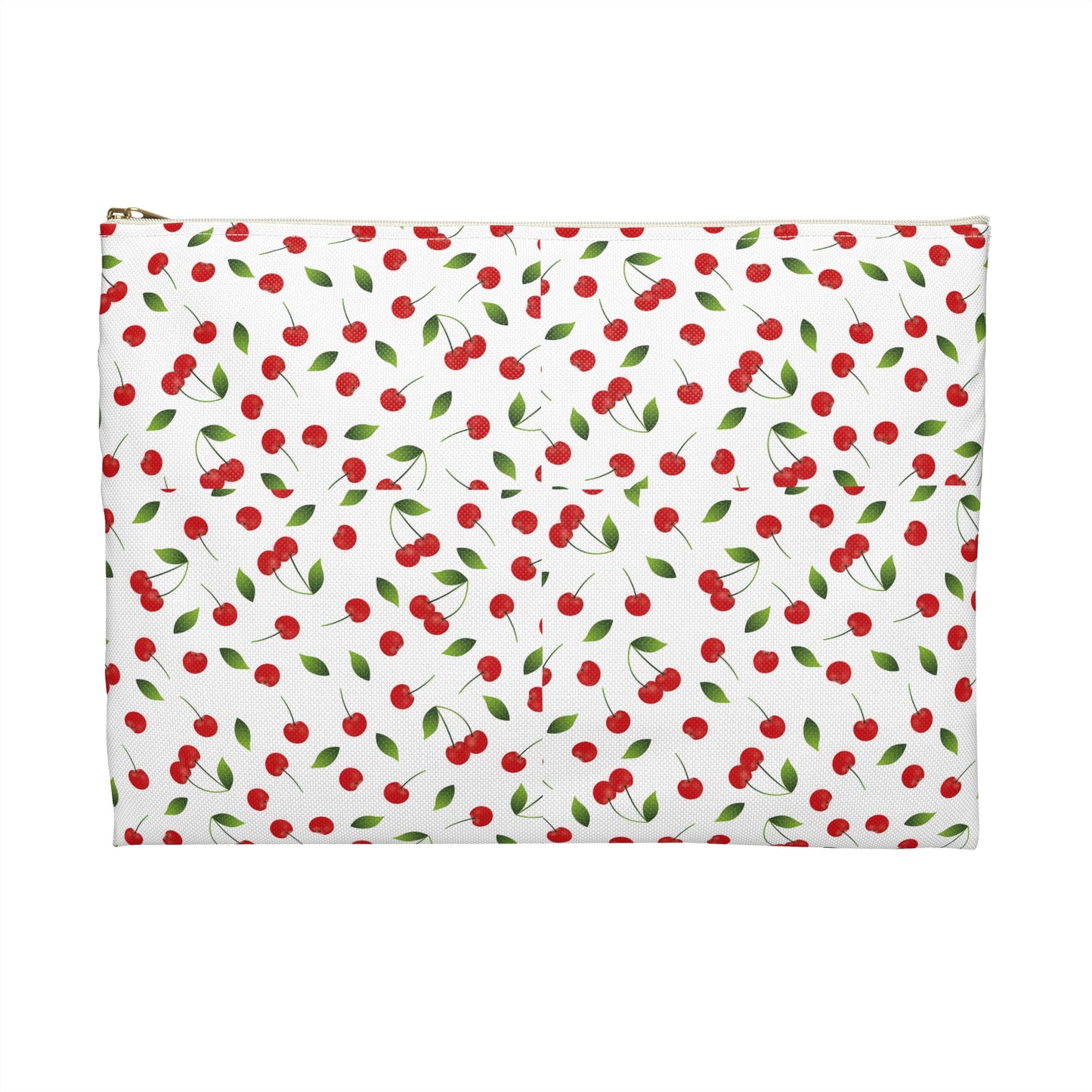 Cherry Blossom Accessory Pouch, Cute Toiletry Bag, Makeup Organizer, Gift for Her, Cherry Print Purse, Cherry Themed Essentials