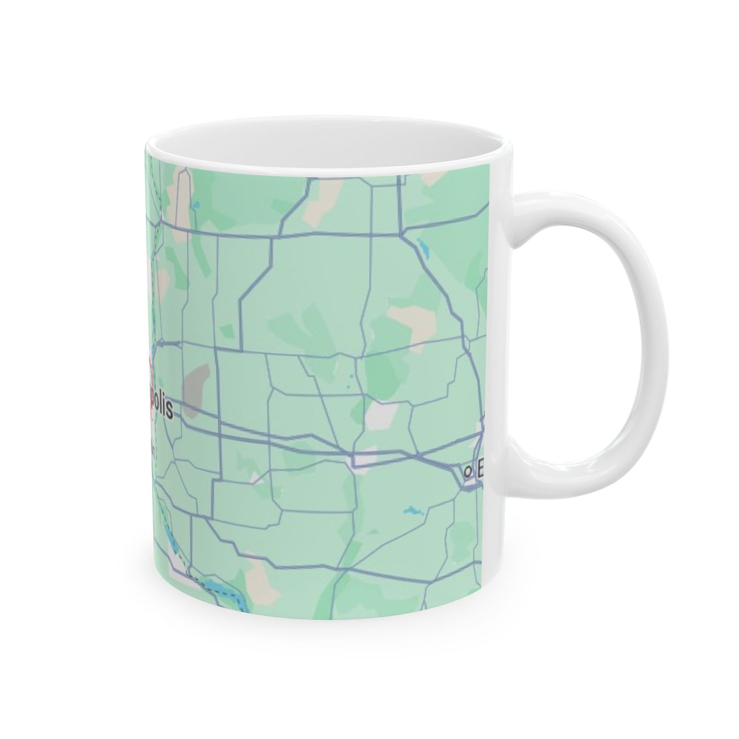 Personalized Map Mug, Custom Map Coffee Cup, Unique Gift for Travelers, Home Decor, Anniversary Present, Heart in Minneapolis