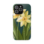 Floral Phone Case - Yellow Daffodil Design, Tough Phone Cover, Spring Decor, Floral Gift, Nature-Inspired Accessories