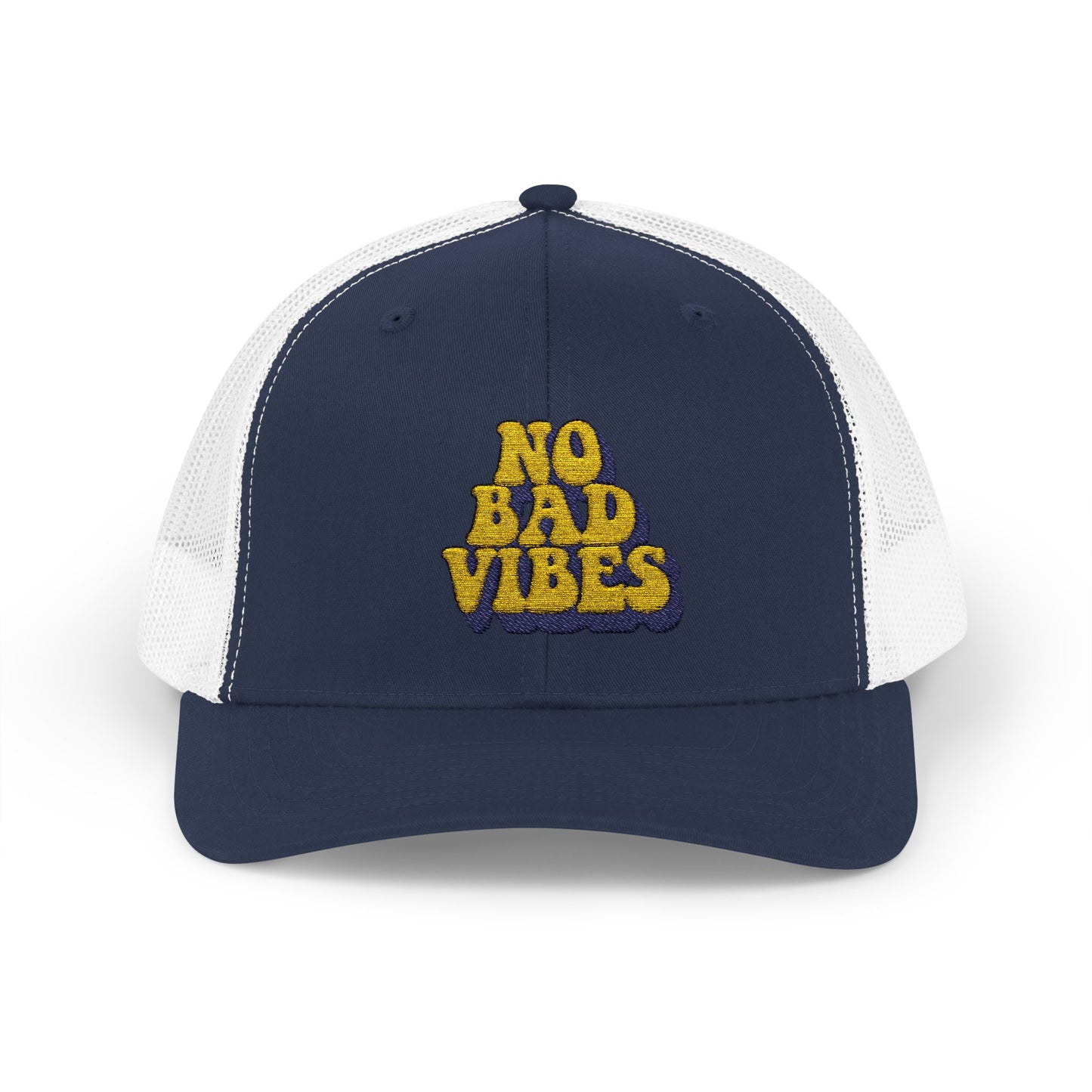 No Bad Vibes Snapback Trucker Cap | Casual Summer Hat, Gift for Her, Trendy Accessory, Outdoor Fun, Festival Wear