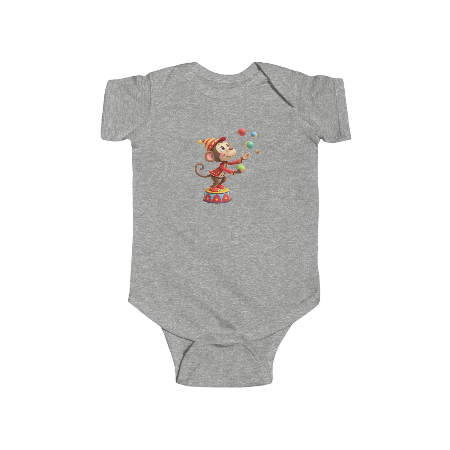 Playful Monkey Infant Bodysuit, Cute Baby Outfit, Circus Theme Baby Wear, Toddler Gift, Baby Shower Gift
