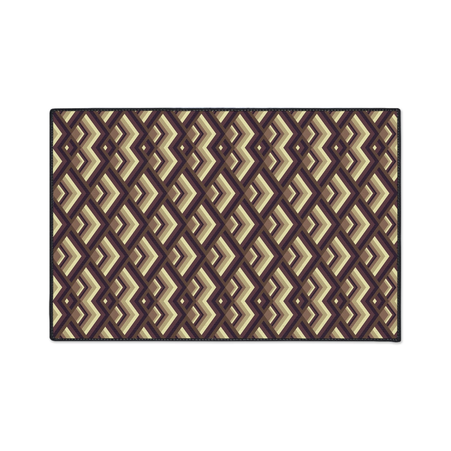 Geometric Retro Diamond Heavy-Duty Floor Mat