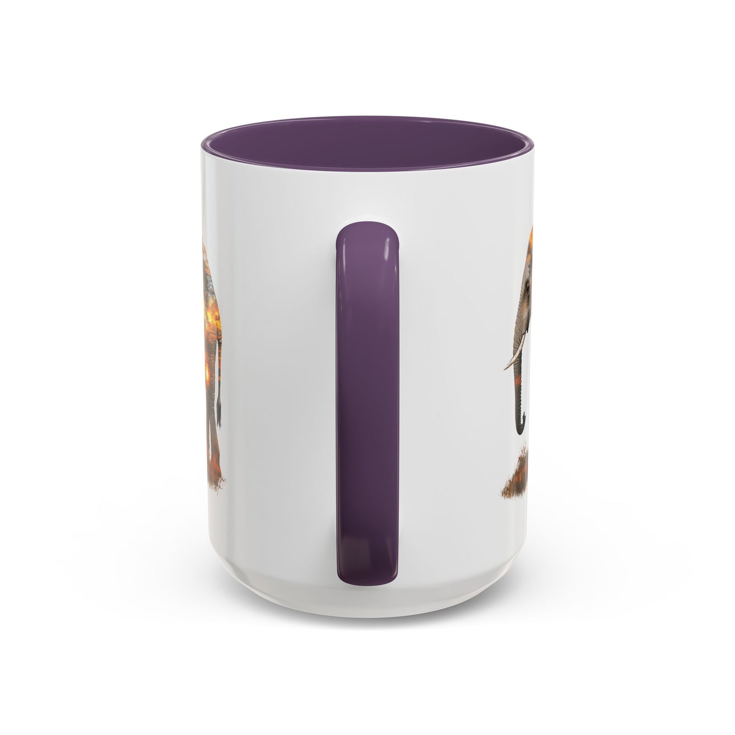 Elegant Elephant Accent Coffee Mug - Nature Lover Gift, Animal Lover Mug, Unique Home Decor, Wildlife Conservation, Travel Mug