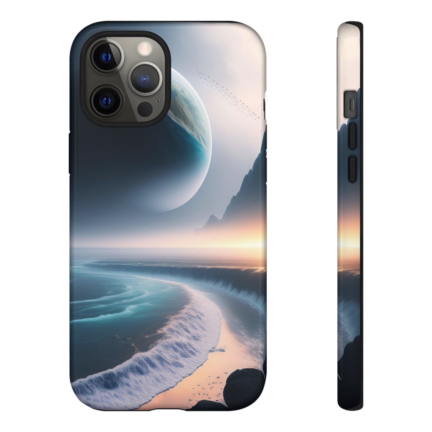Galaxy Ocean Phone Case — Surreal Planet Beach Tough Case