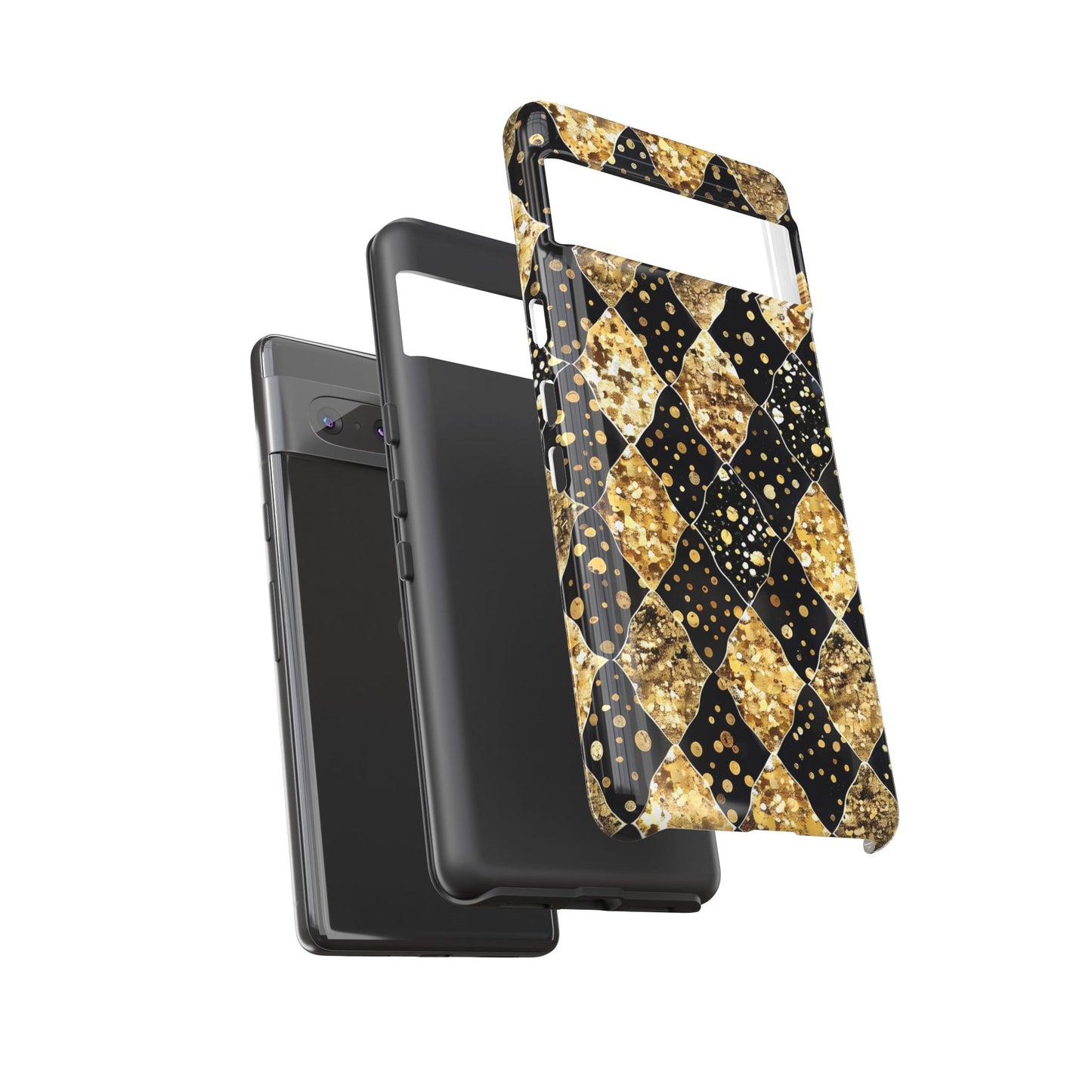 Elegant Gold & Black Phone Case for Tough Protection