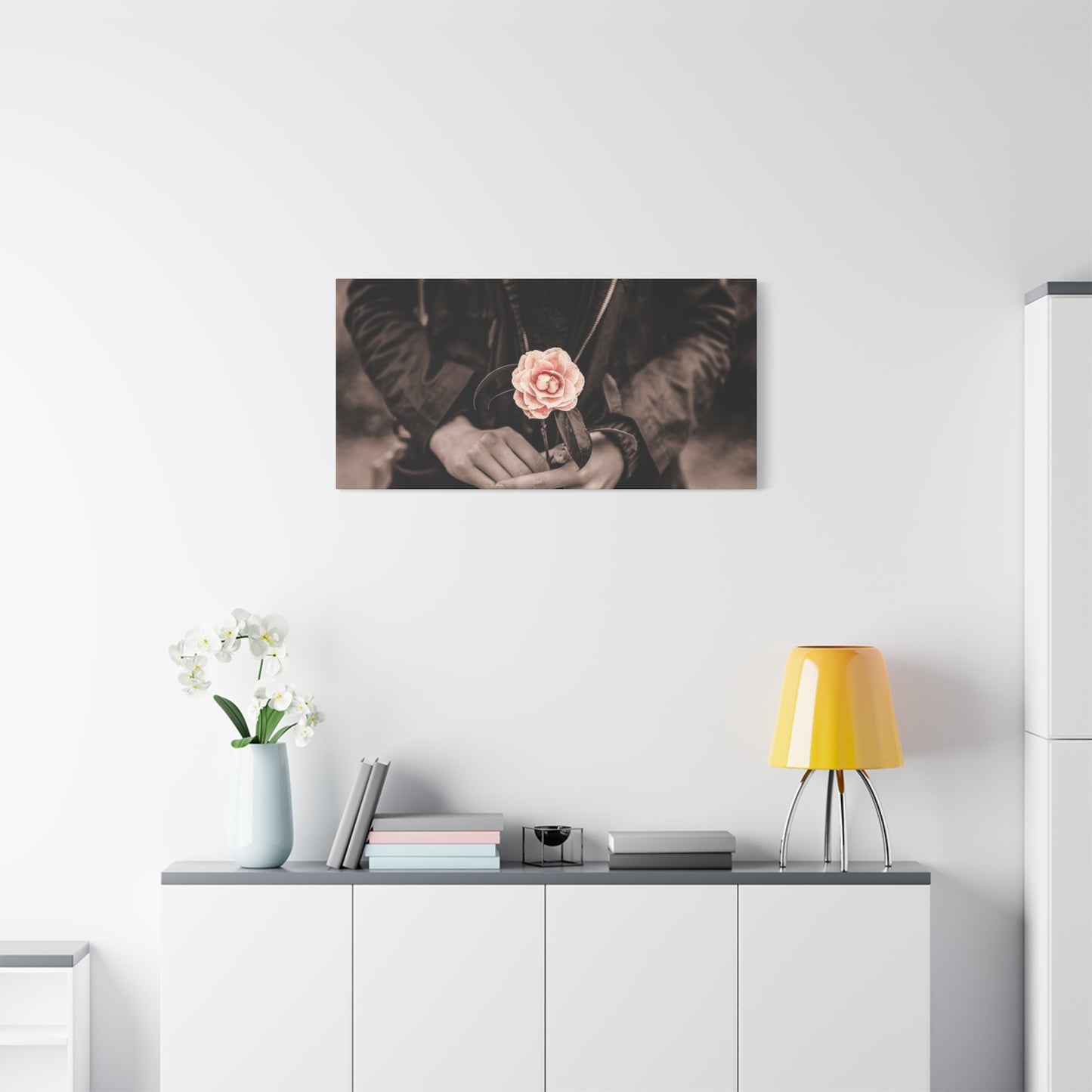 Floral Art Canvas Wall Decor, Modern Home Accent, Gift for Her, Office Decor, Inspirational Artwork