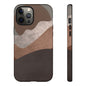 Abstract Earthtone Phone Case — Brown Layered Rugged Tough Case