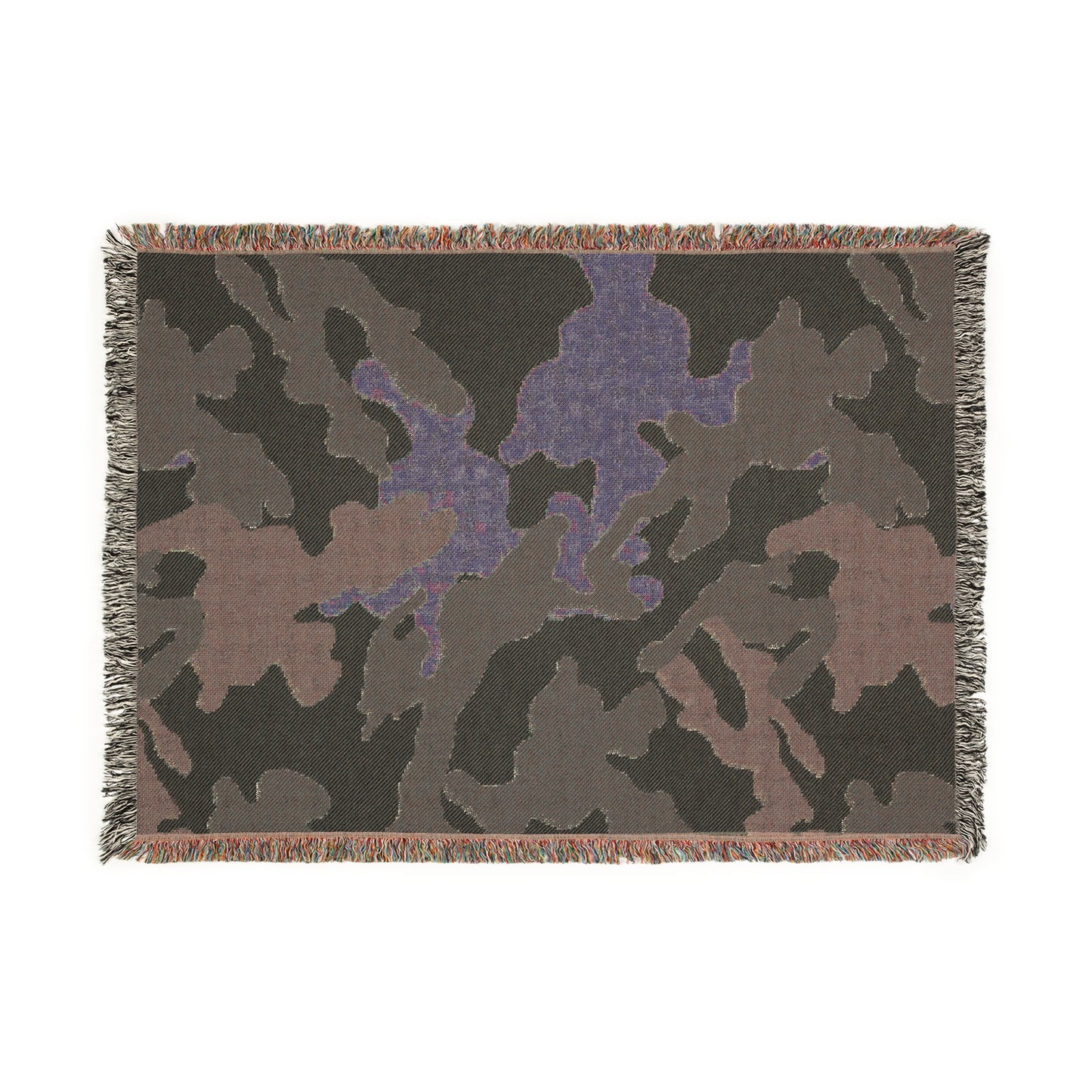 Camouflage Woven Blanket | Cozy Camo Throw for Outdoor Lovers, Camping Decor, Gift for Him, Home Blanket, Picnic Blanket