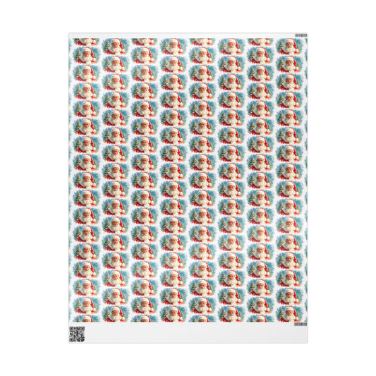 Festive Wrapping Paper | Holiday Gift Wrap, Christmas Decor, Santa Print, Eco-Friendly Wrap, Party Supplies